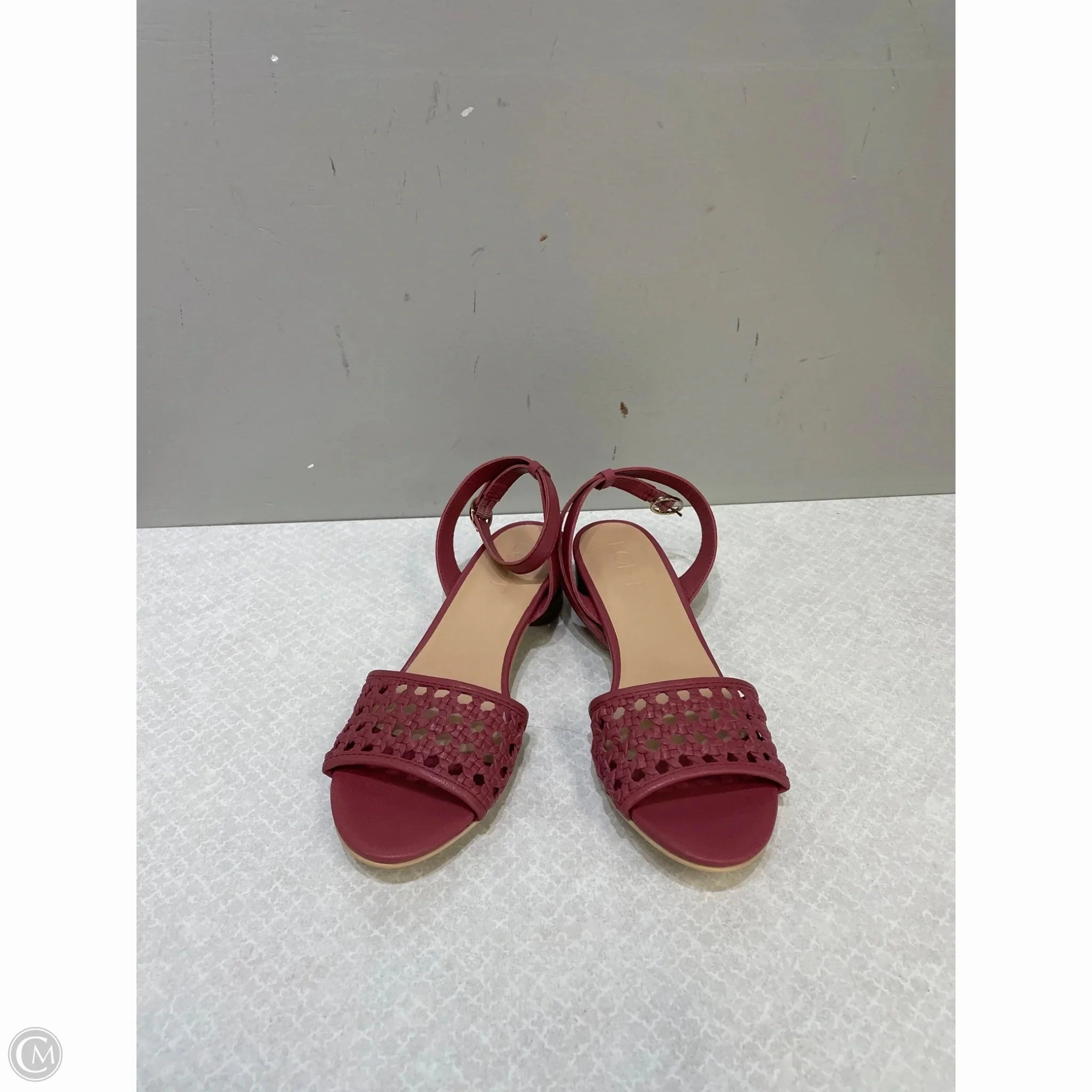 Shoes Heels Block By Loft In Red, Size: 5.5 Soft Memory Foam Heels