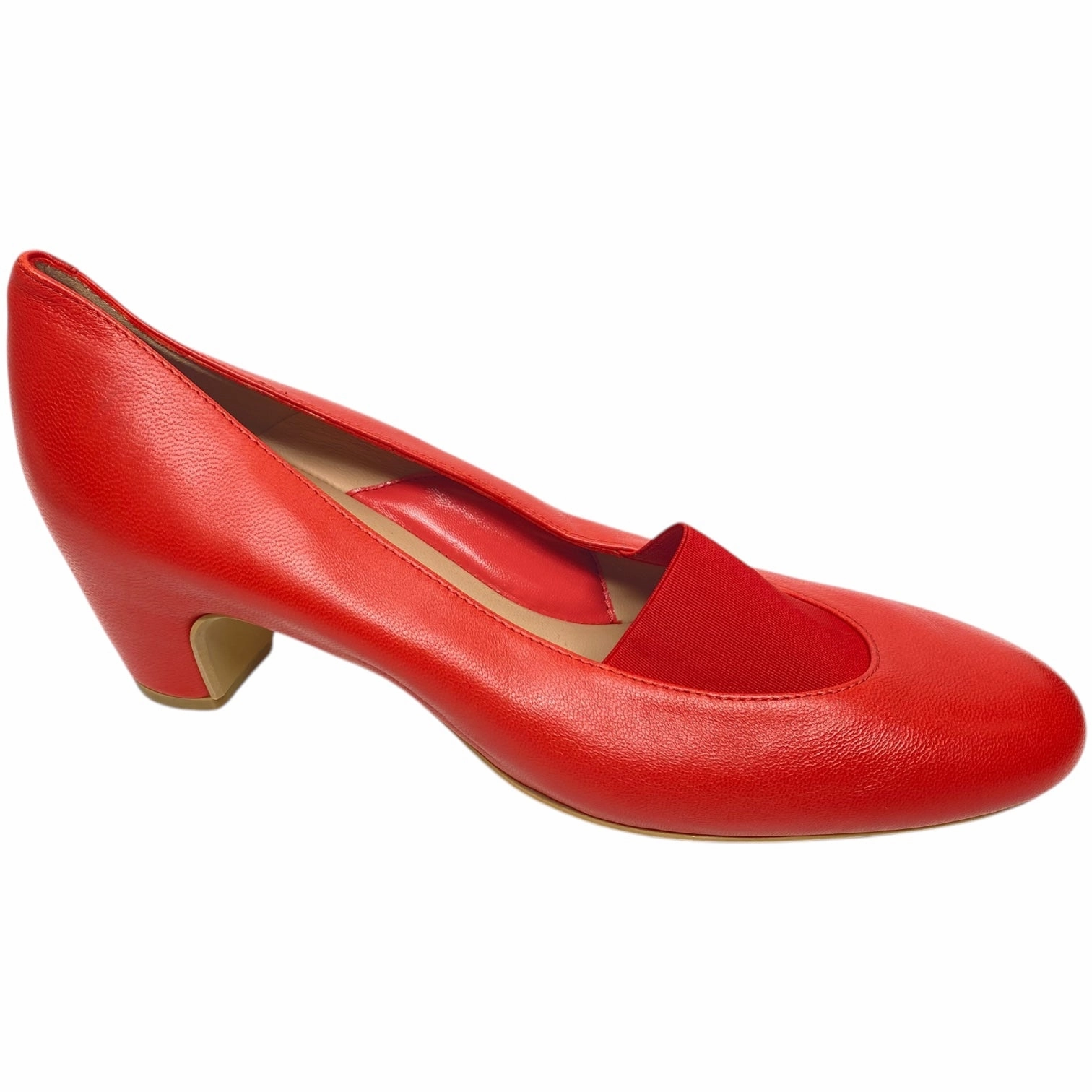 Shoes Heels Block By Pas de Rouge In Red, Size: 9 Luxury Heels for Office Dressy Sandals