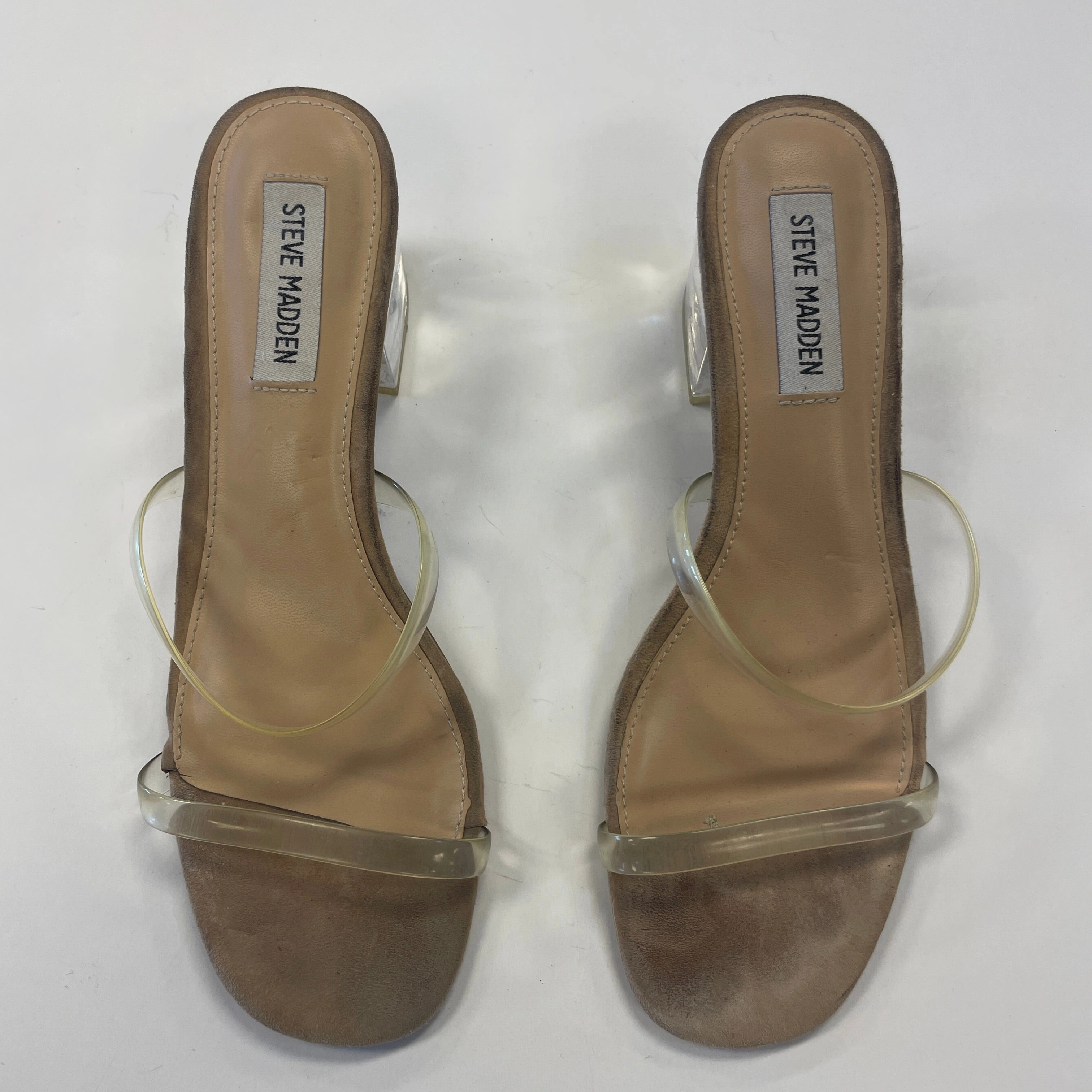 Shoes Heels Block By Steve Madden In Tan, Size: 7.5 Luxury Vibe