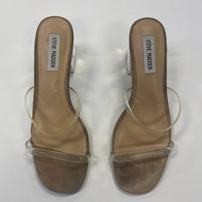 Shoes Heels Block By Steve Madden In Tan, Size: 7.5 Luxury Vibe