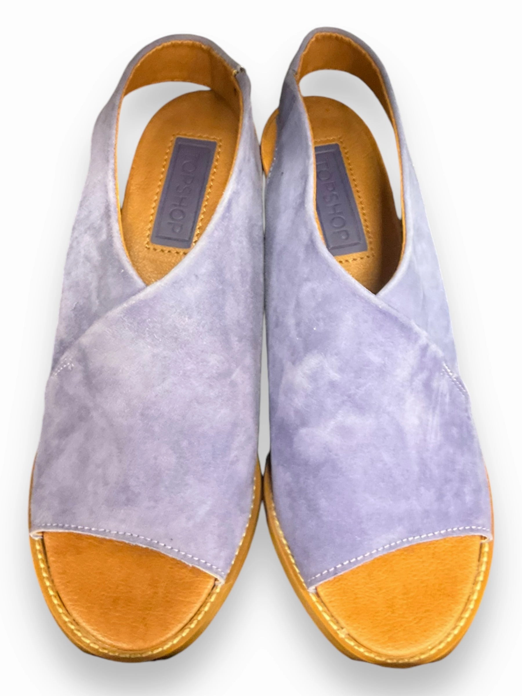 Shoes Heels Block By Topshop In Purple, Size: 5.5 Clear Heels