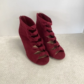 Shoes Heels Block By Torrid In Red, Size: 8.5 All-day Comfort