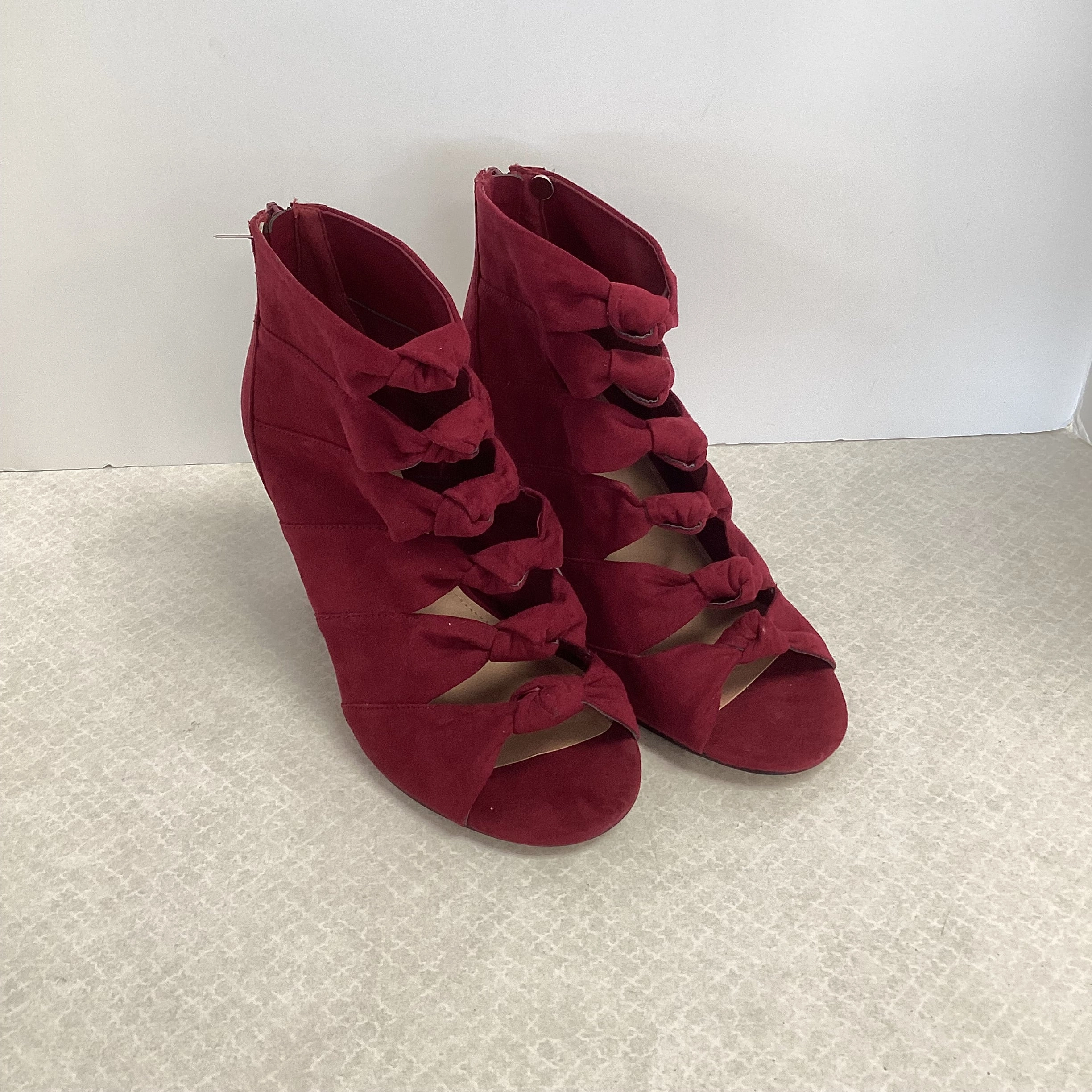 Shoes Heels Block By Torrid In Red, Size: 8.5 All-day Comfort
