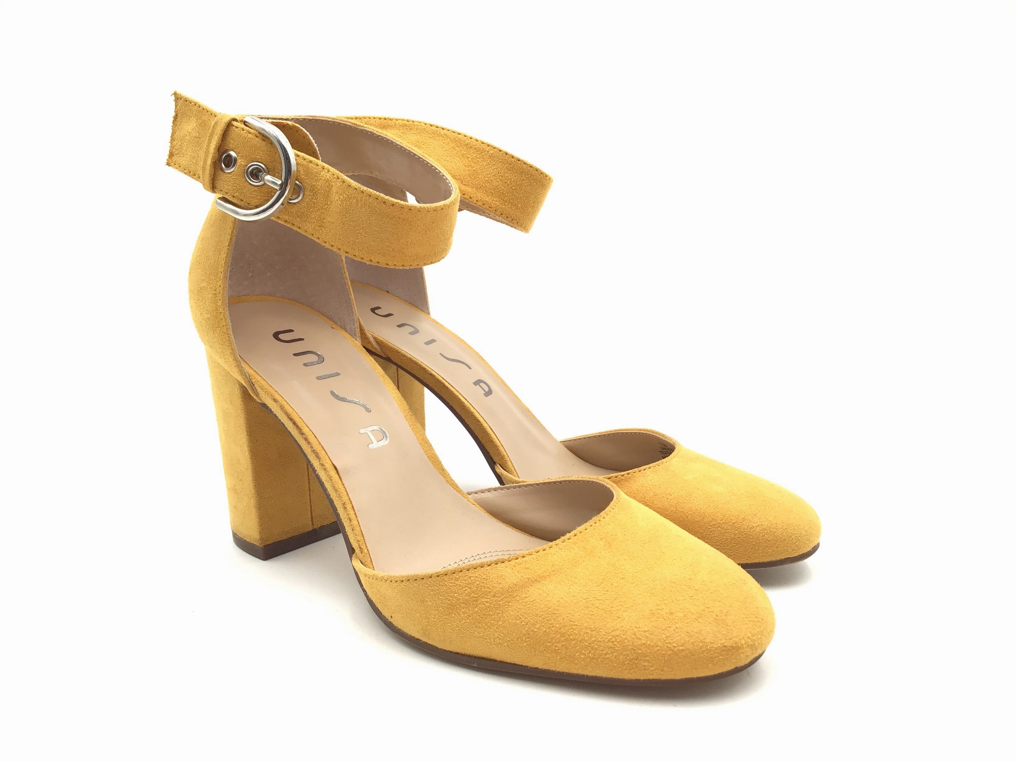 Romantic Wedding Shoes Shoes Heels Block By Unisa In Yellow, Size: 7.5
