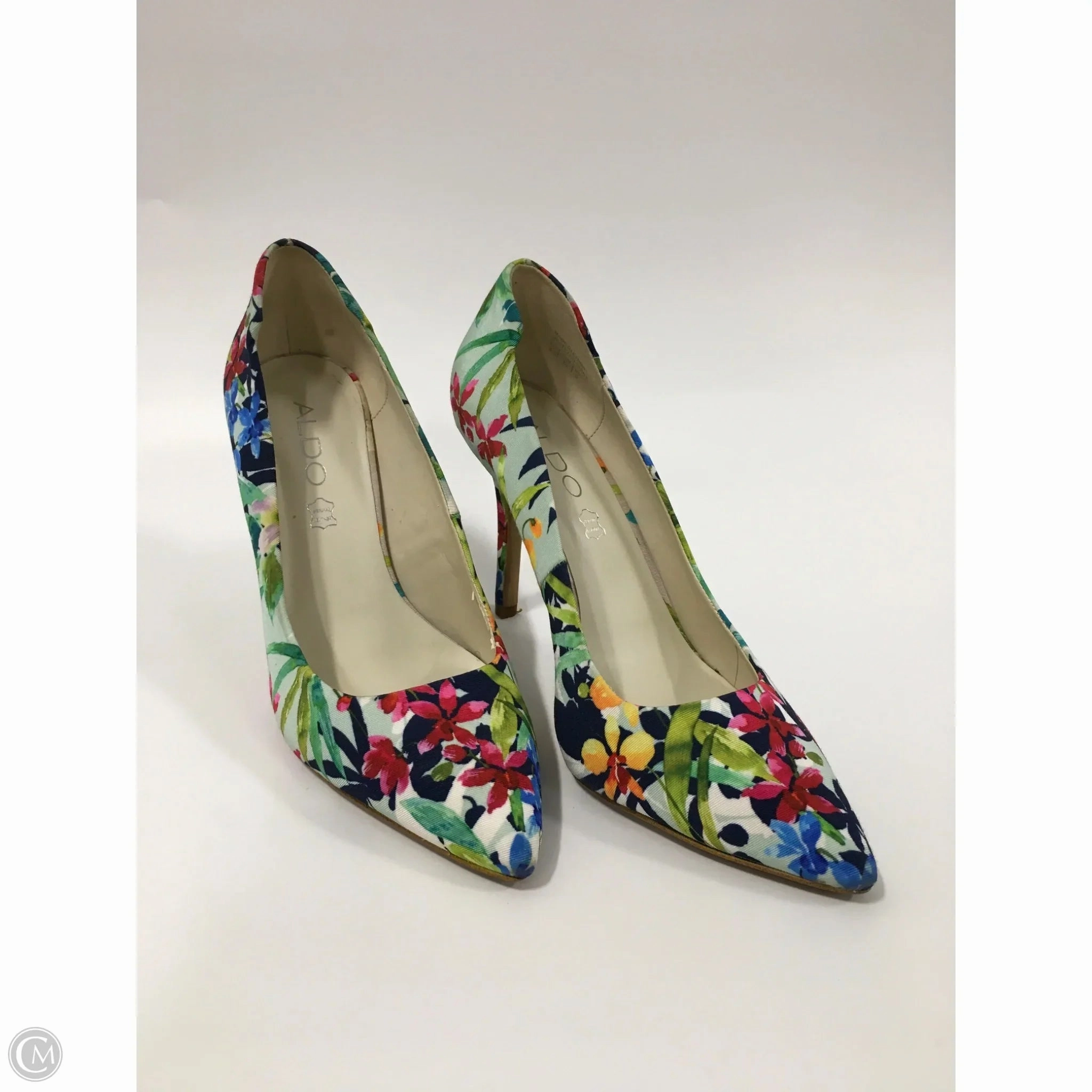 Chic Finish Shoes Heels Stiletto By Aldo In Floral Print, Size: 8.5
