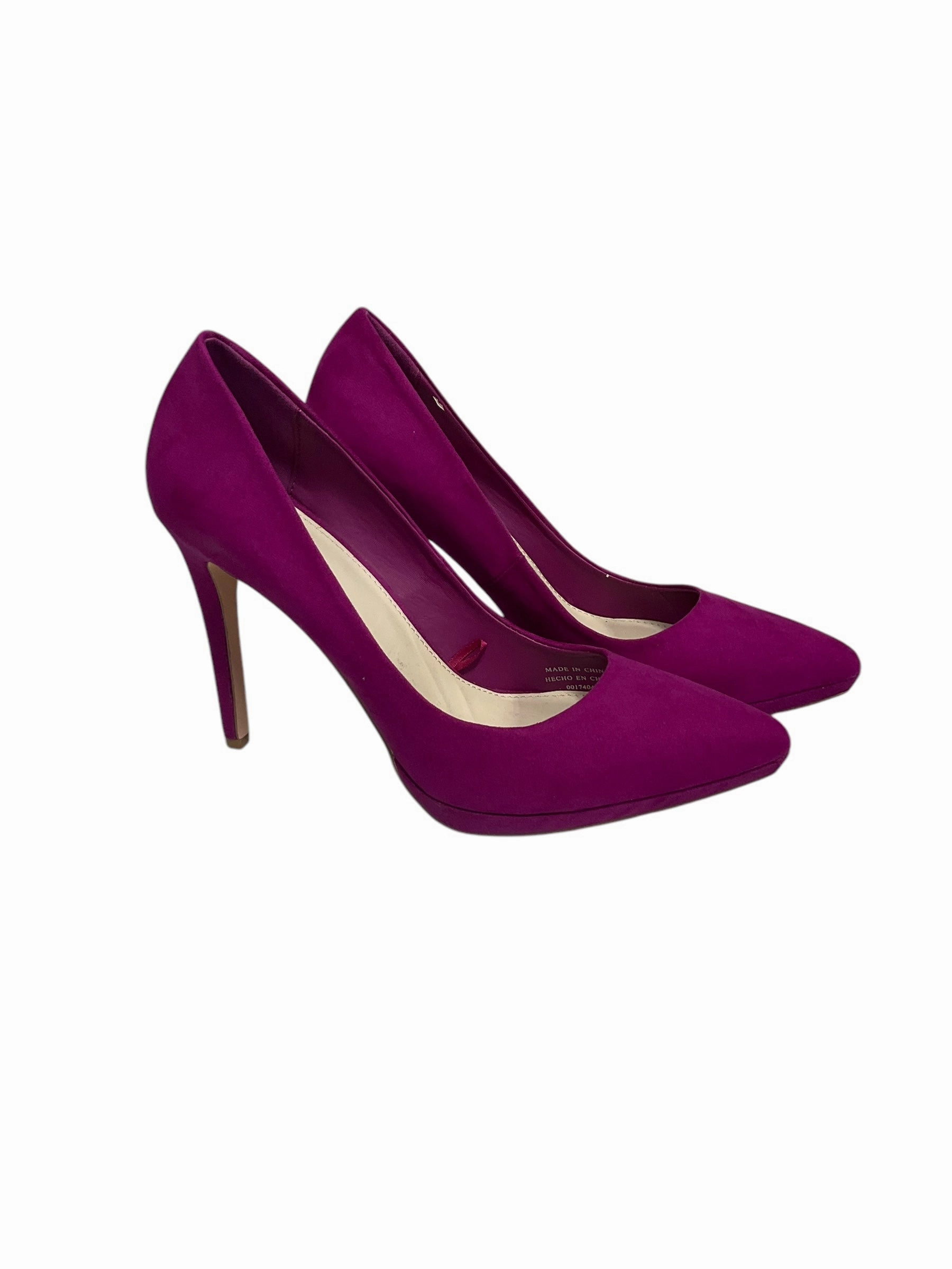 Comfortable Day Pumps Durable Construction Shoes Heels Stiletto By Forever 21 In Purple, Size: 8.5