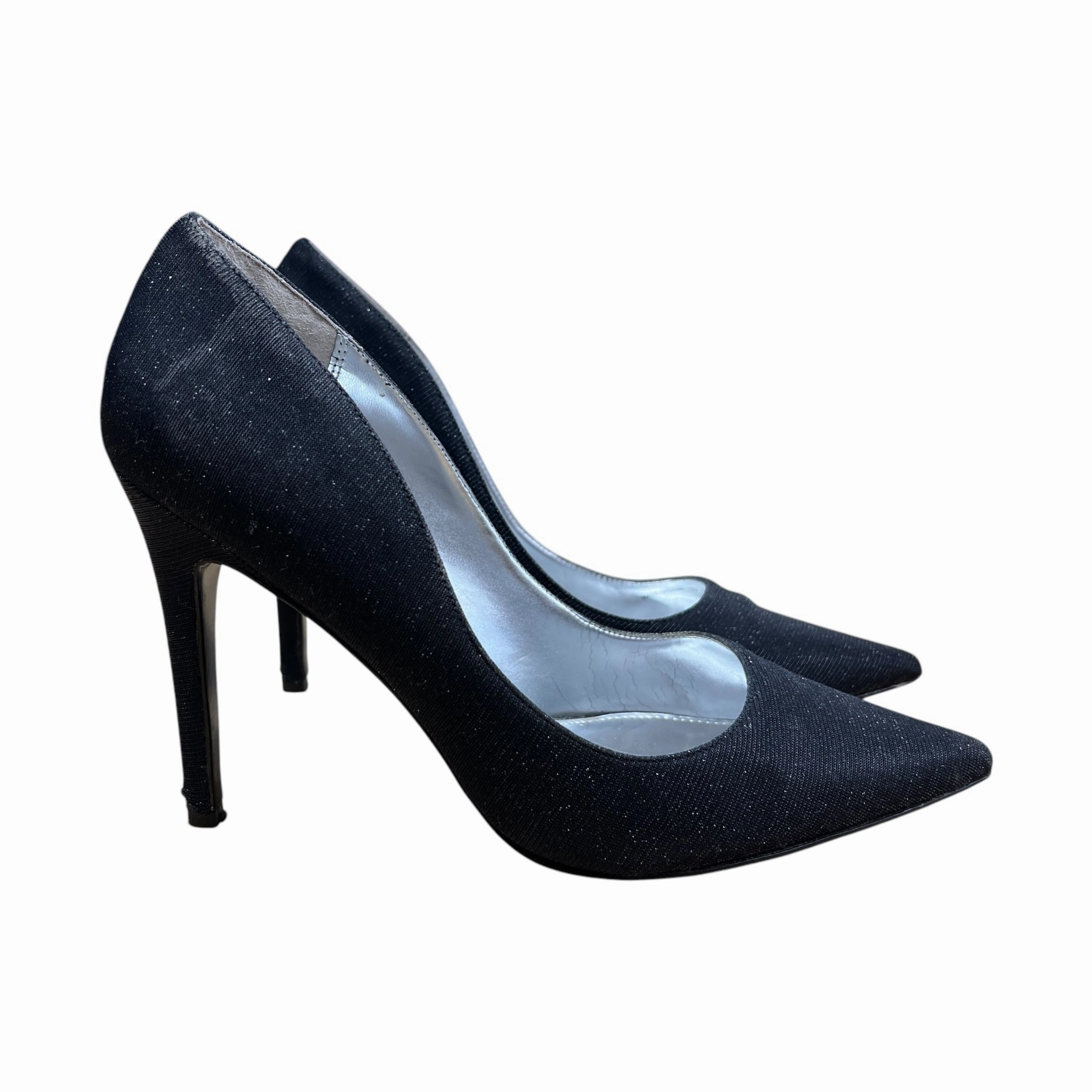 High Fashion Slip-On Pumps Shoes Heels Stiletto By Nina In Black, Size:9