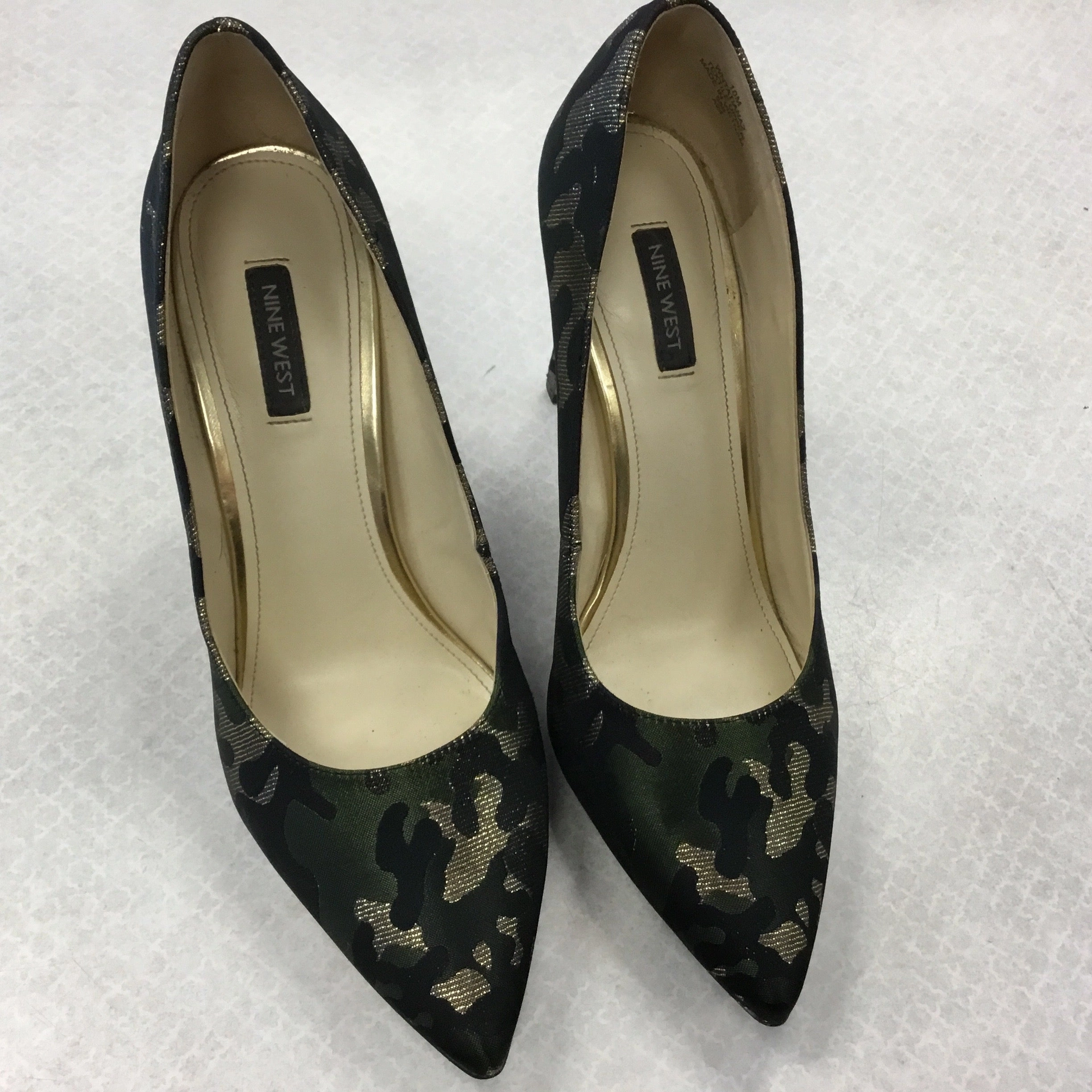 Ergonomic Design Pink Stiletto Heels Shoes Heels Stiletto By Nine West In Camouflage Print, Size: 10