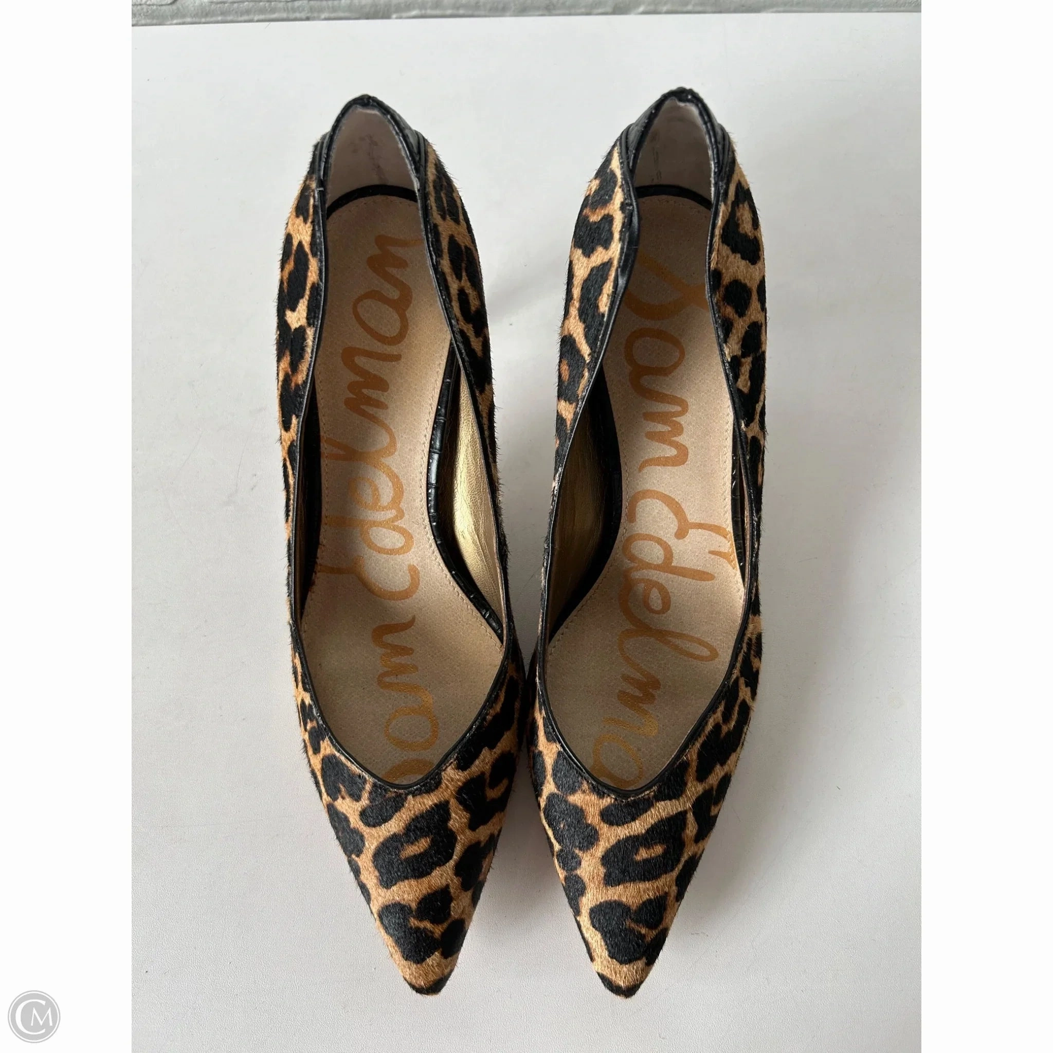 suede look Customizable Shoes Heels Stiletto By Sam Edelman In Animal Print, Size: 8