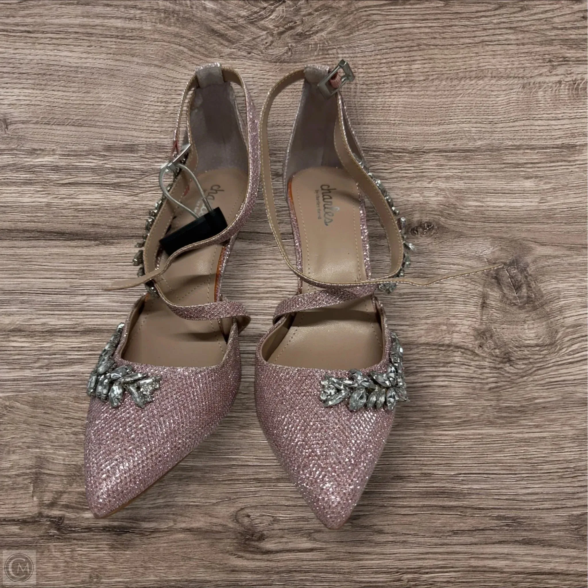 Closed Toe Shoes Romantic Wedding Shoes Shoes Heels Stiletto By Charles By Charles David In Pink & Silver, Size: 8.5