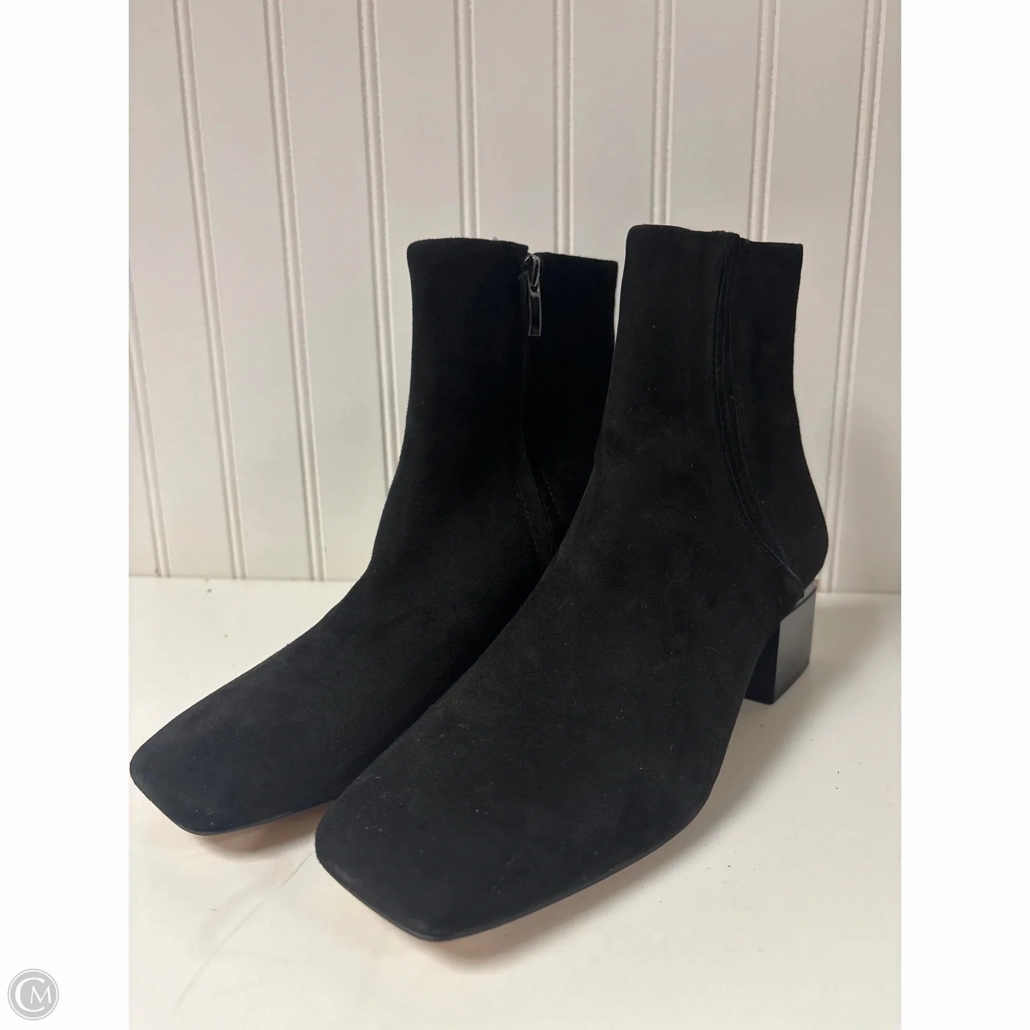 Protective Lining Boots Ankle Heels By Franco Sarto In Black, Size: 7.5