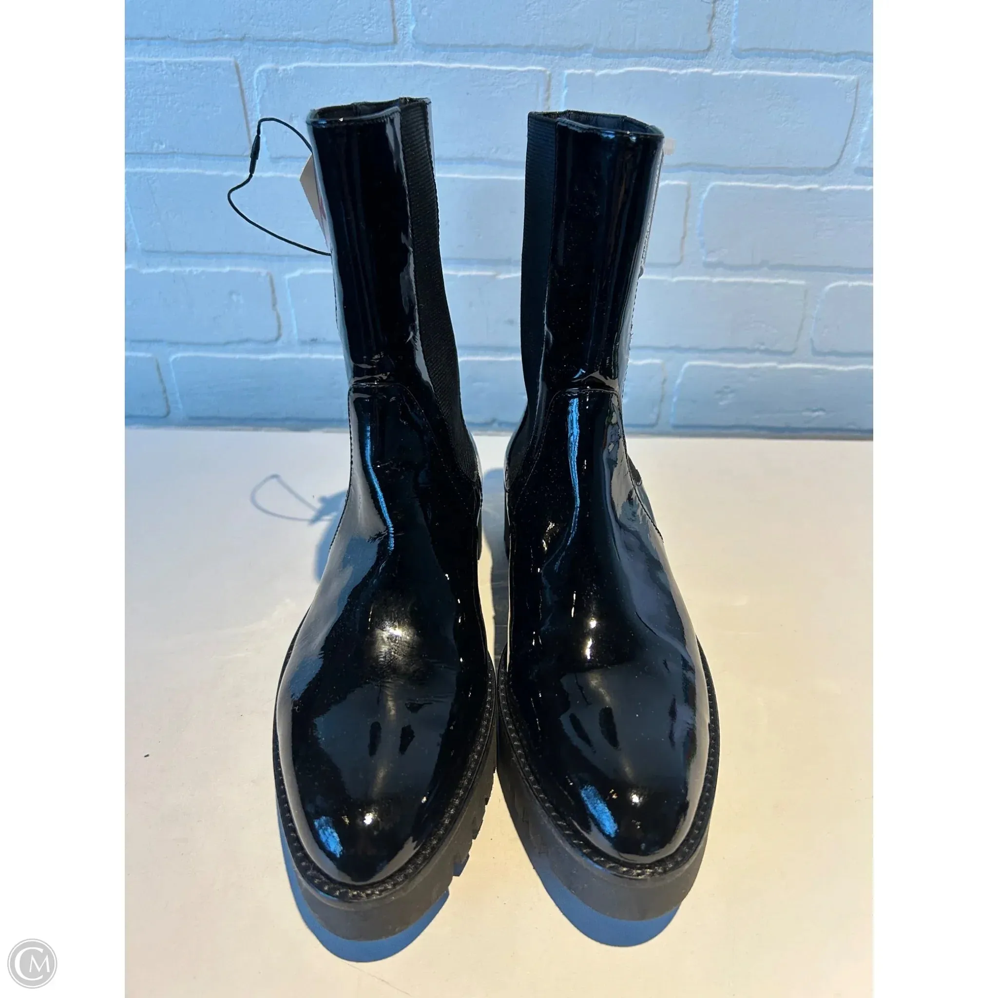 Boots Mid-calf Flats By Theory In Black, Size: 8.5 Versatile Wear