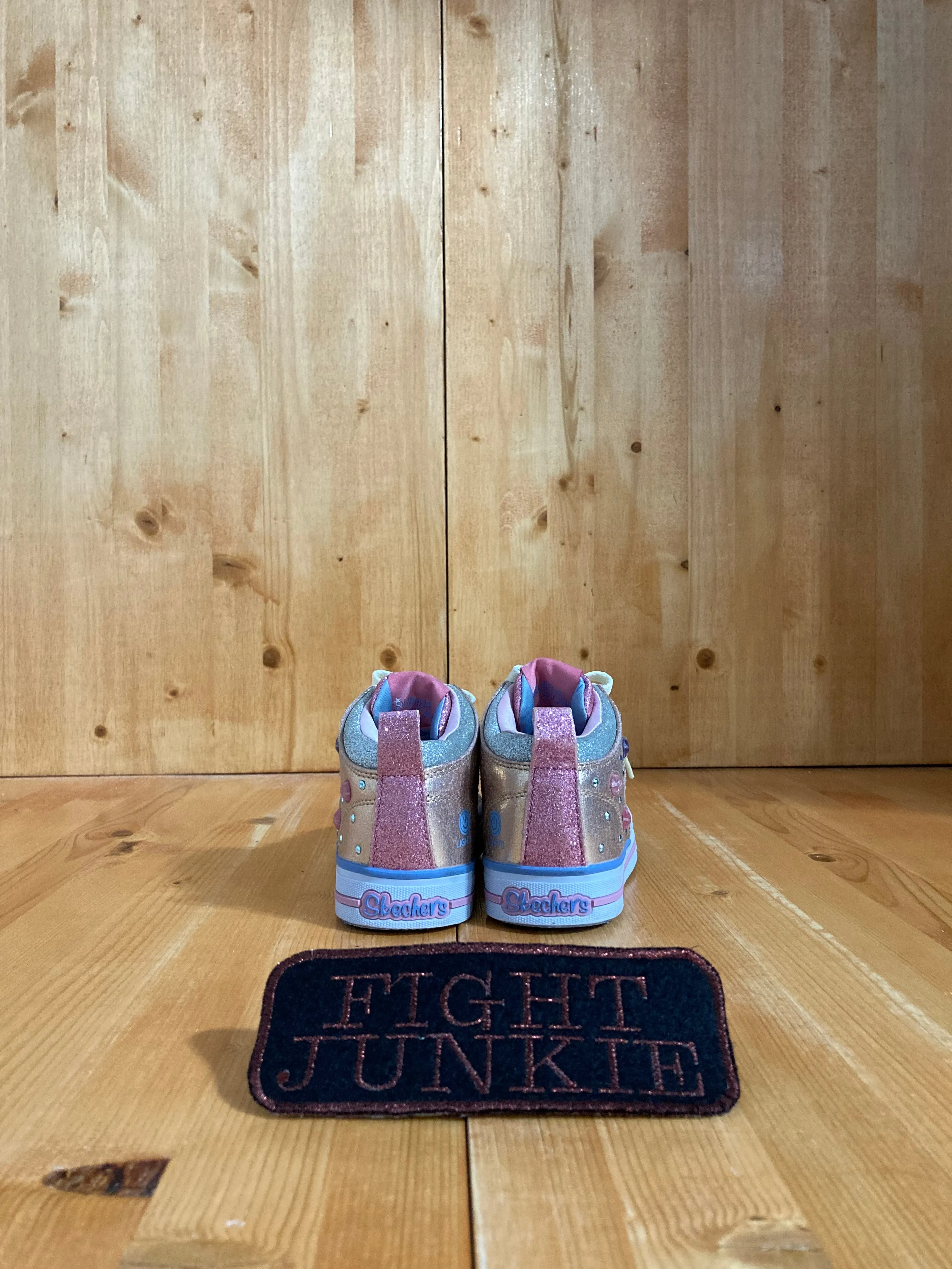 SKECHERS SKETCHERS SUPERSTAR TWINKLE TOES Kids Size 11.5 High Top Shoes Sneakers