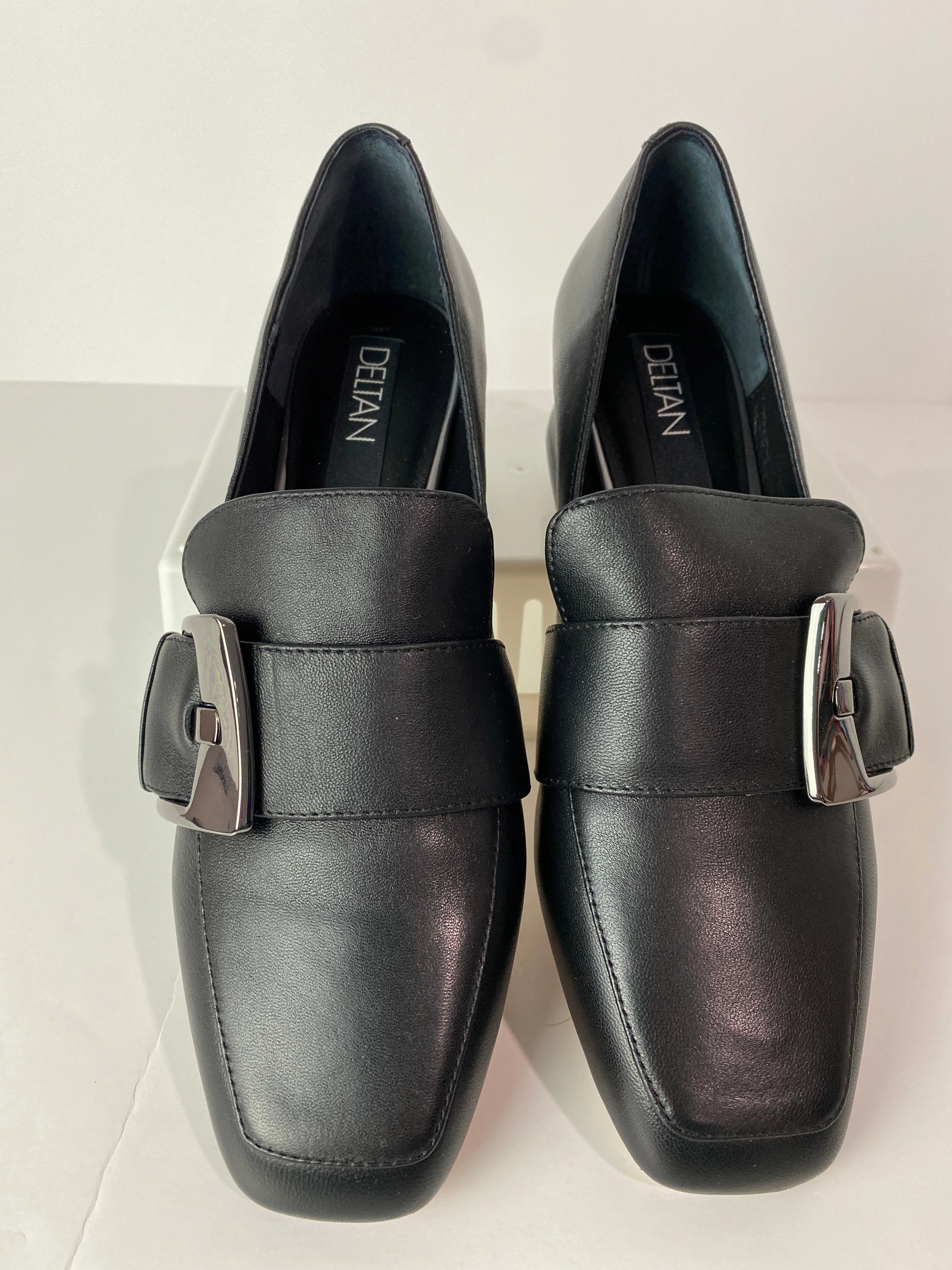 Black Shoes Heels Block Clothes Mentor, Size 8 Crystal Heels