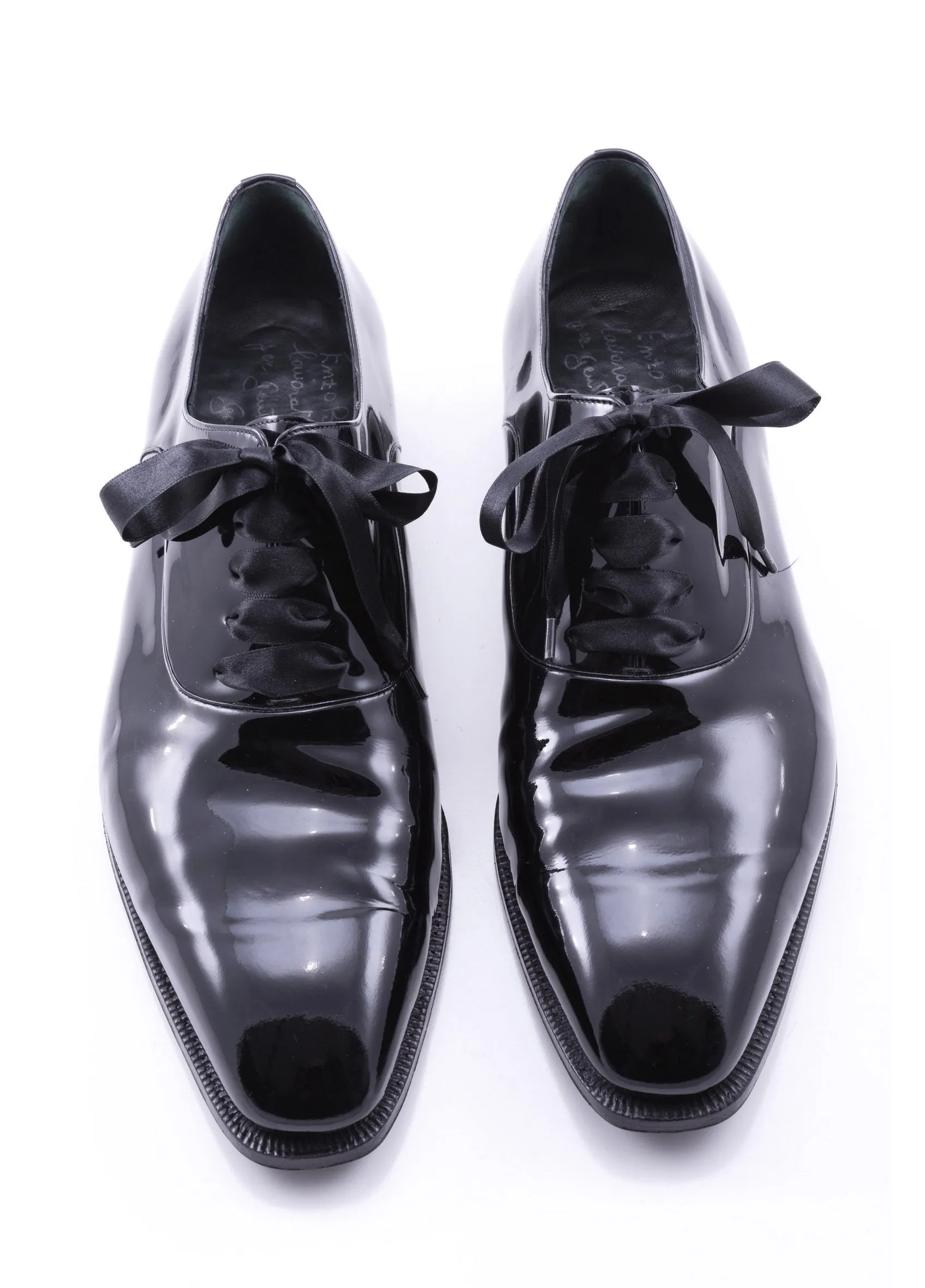 Slim Black Satin Evening Shoelaces