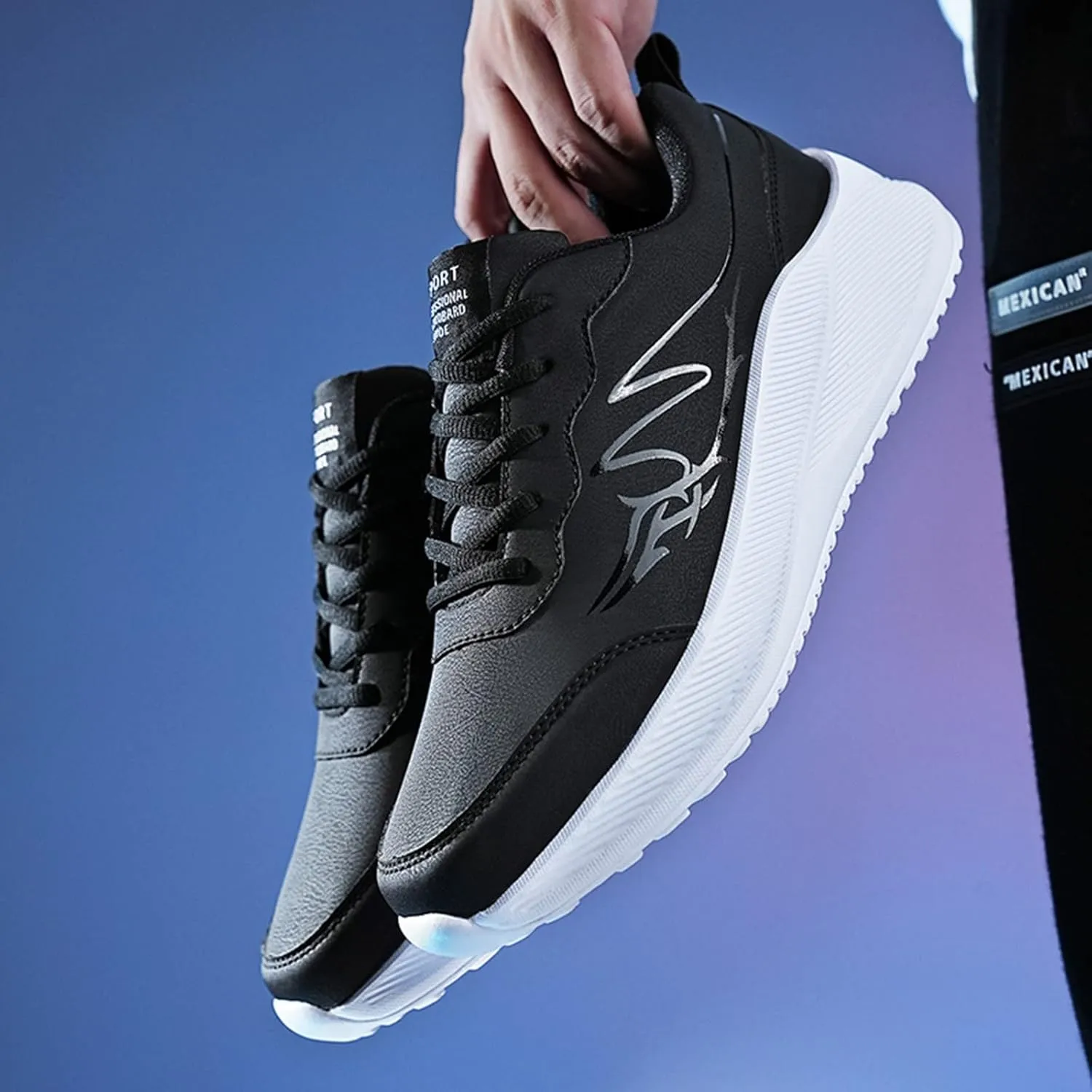Slip on Shoes for Men Running Shoes Men Slip on Lightweight Breathable Fashion Sneakers Black Men's Comfortable Walking Tennis Comfortable Men's Casual