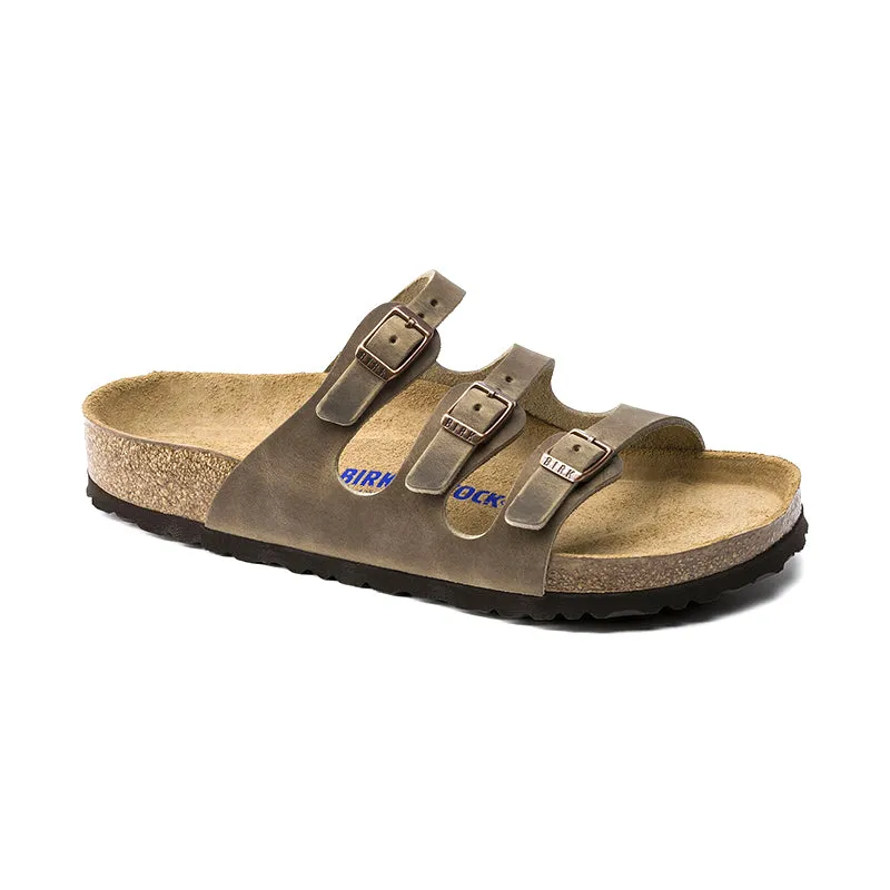 Cozy Slip Shoes Women's Florida Soft Footbed Tobacco Oiled Leather