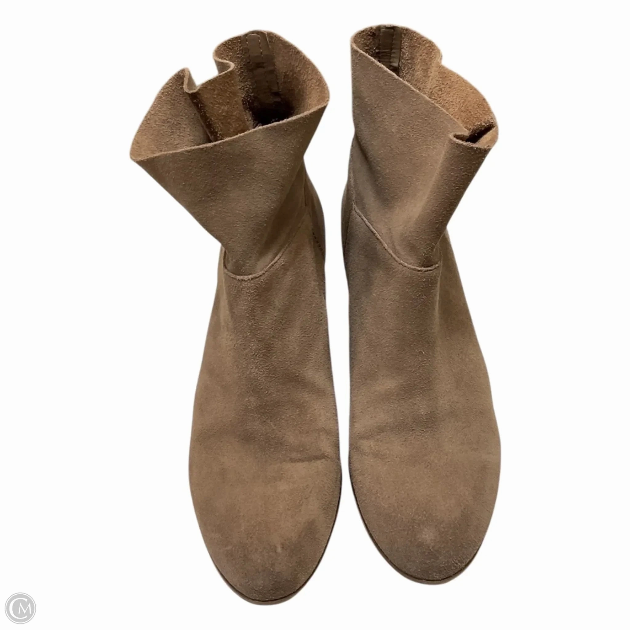 Seamless Comfort Weekend Camping Boots Ankle Heels By Franco Sarto In Taupe, Size: 8.5