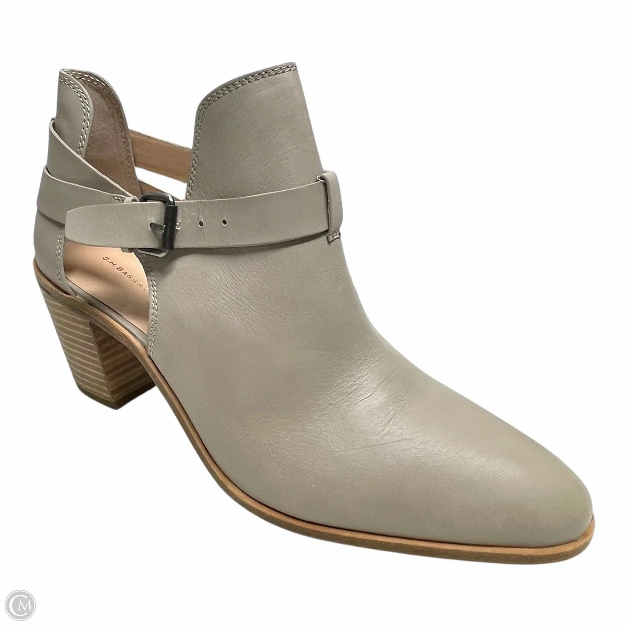 Boots Ankle Heels By Bass In Taupe, Size: 9.5 Workwear Style