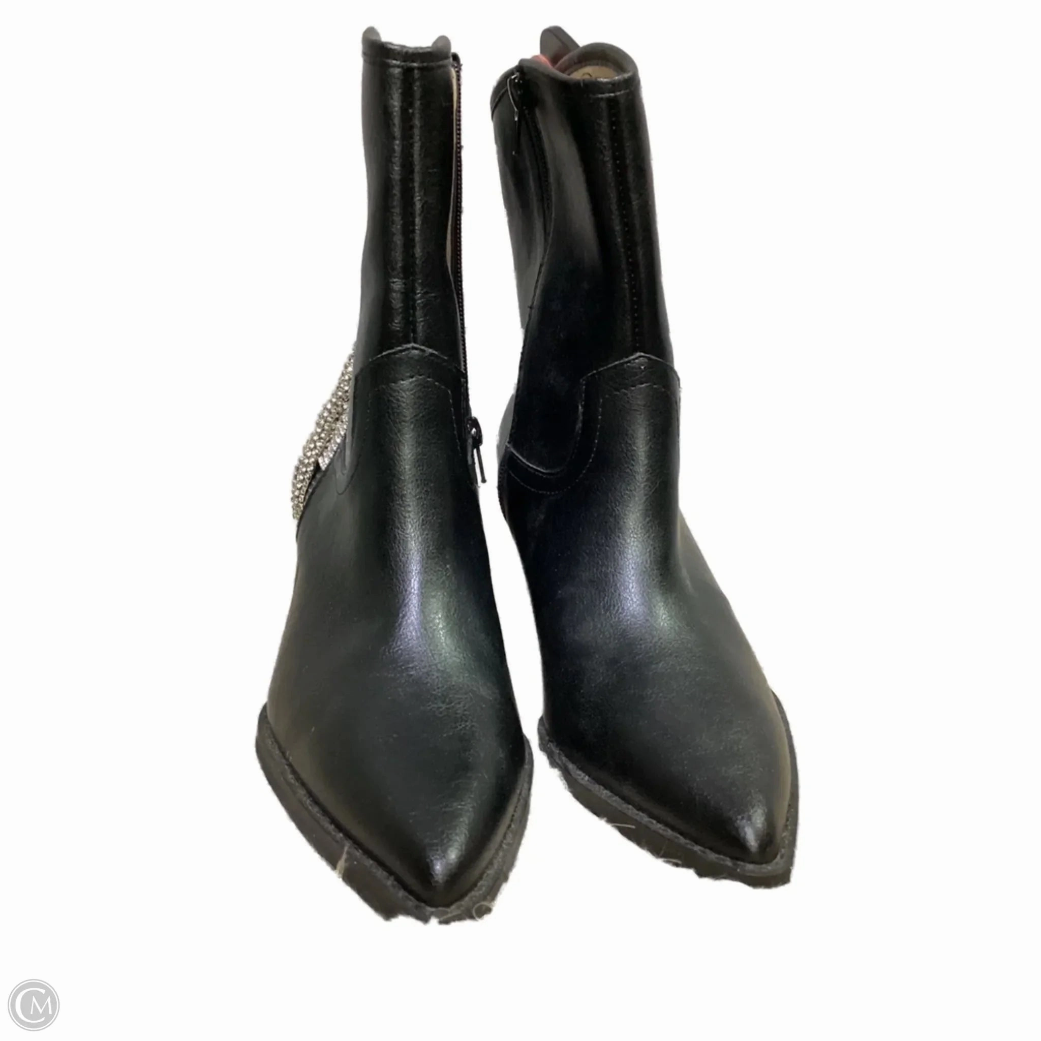 Boots Ankle Heels By Clothes Mentor In Black, Size: 7.5 Fitness Enthusiast