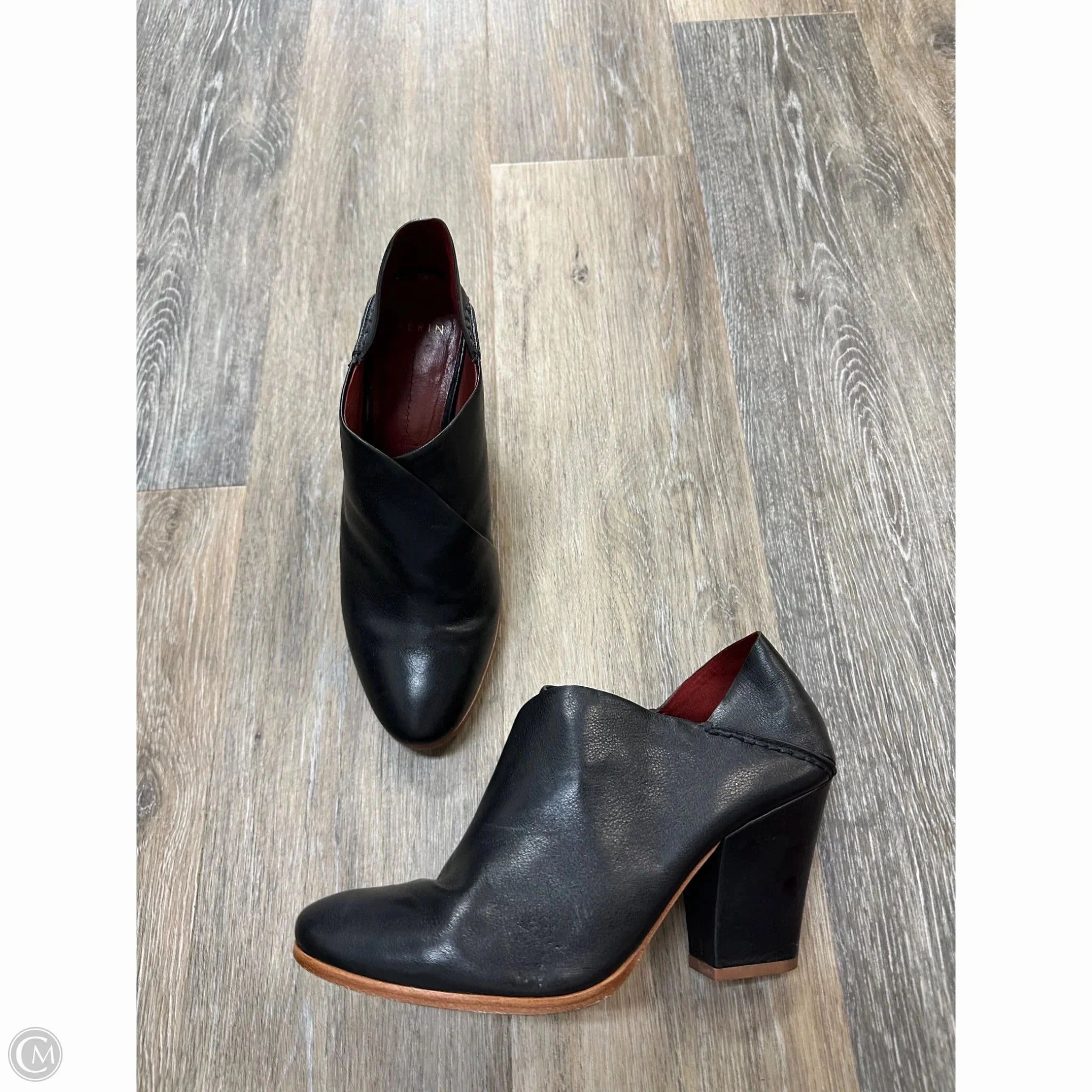 Boots Ankle Heels By Aerin In Black, Size: 8.5 Flexible Shank Eco Material Rough Trail Hiker