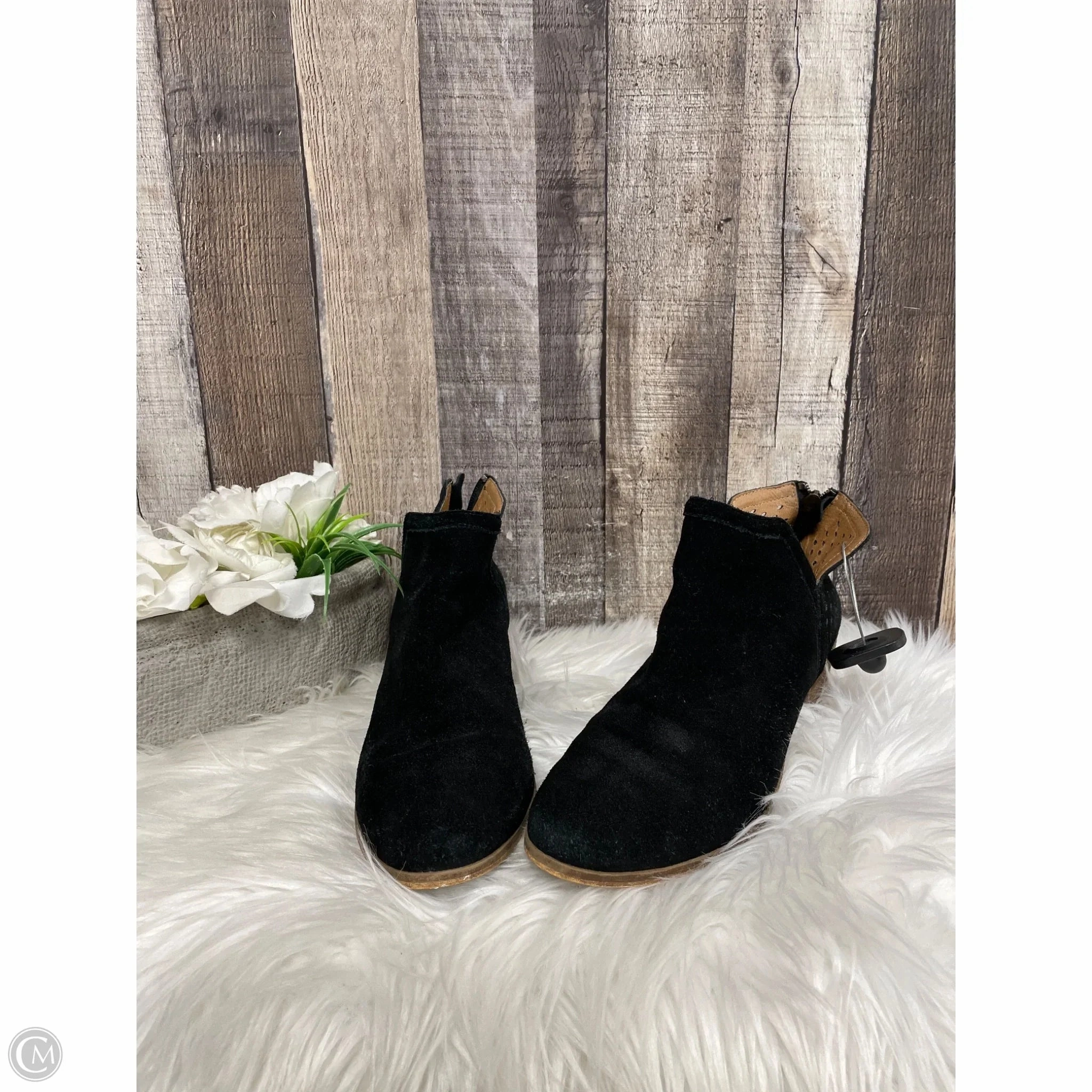 Boots Ankle Heels By Susina In Black, Size: 8.5 Suede Feel