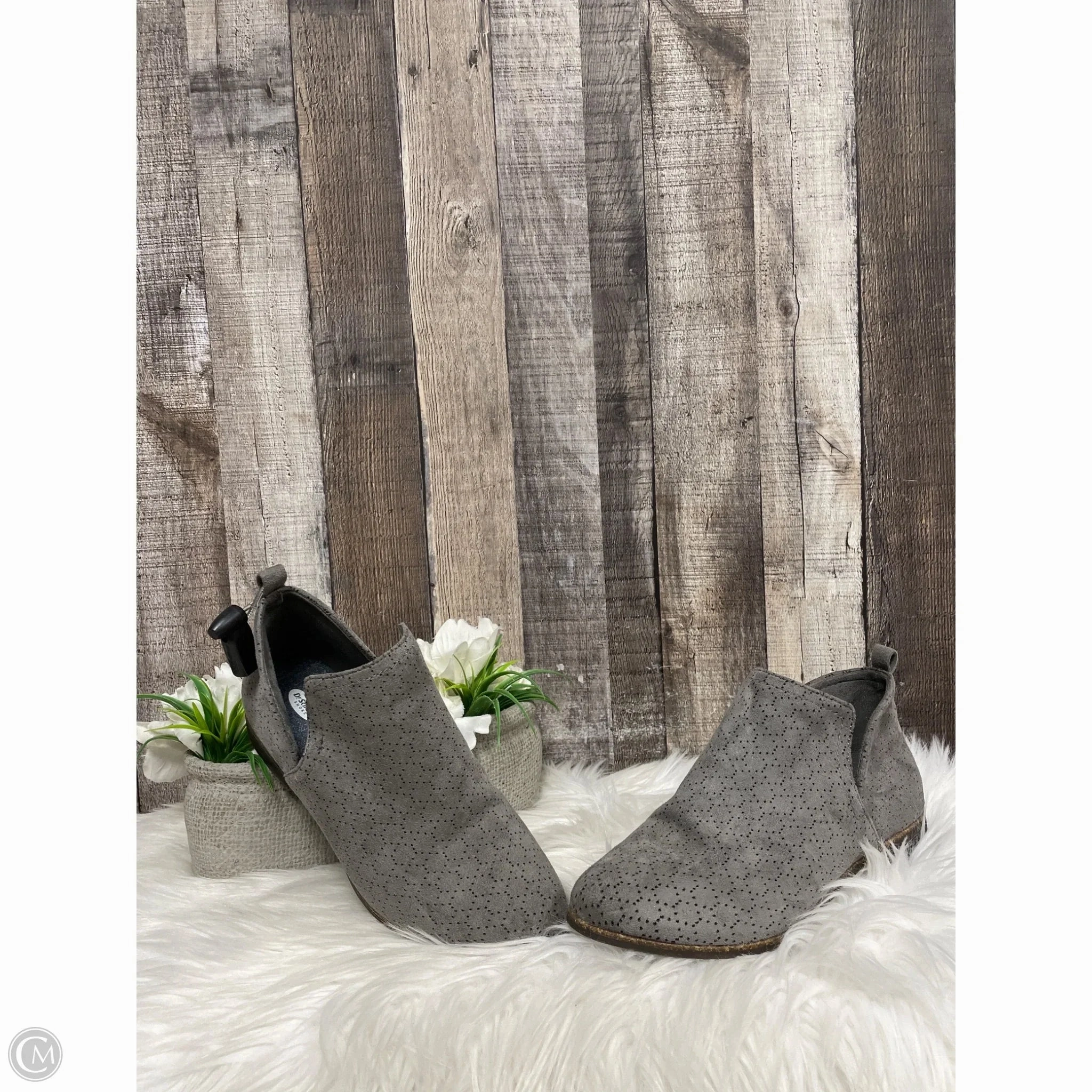 Boots Ankle Heels By Dr Scholls In Grey, Size: 7 Breathable Comfort Seeker