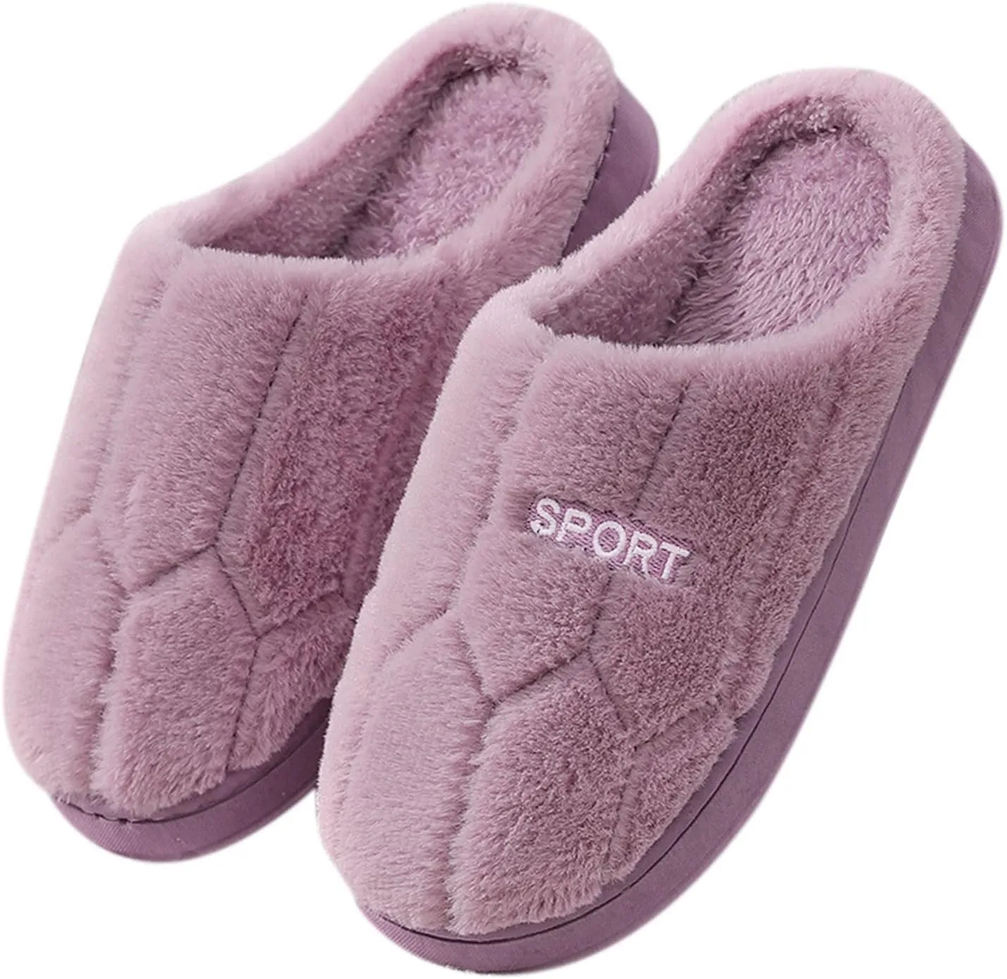 Slippers for Women Fuzzy Slip-on Slippers Warm Cozy Indoor Slippers Soft Lightweight Shoes Memory Foam House Shoes