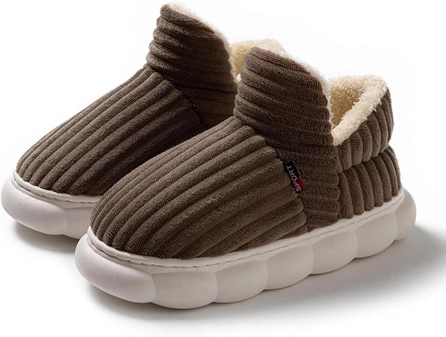 Slippers for Women, Memory Foam Warm Closed Back Winter Slippers Cozy Soft Faux Fur Plush Fuzzy Collar Indoor Slippers