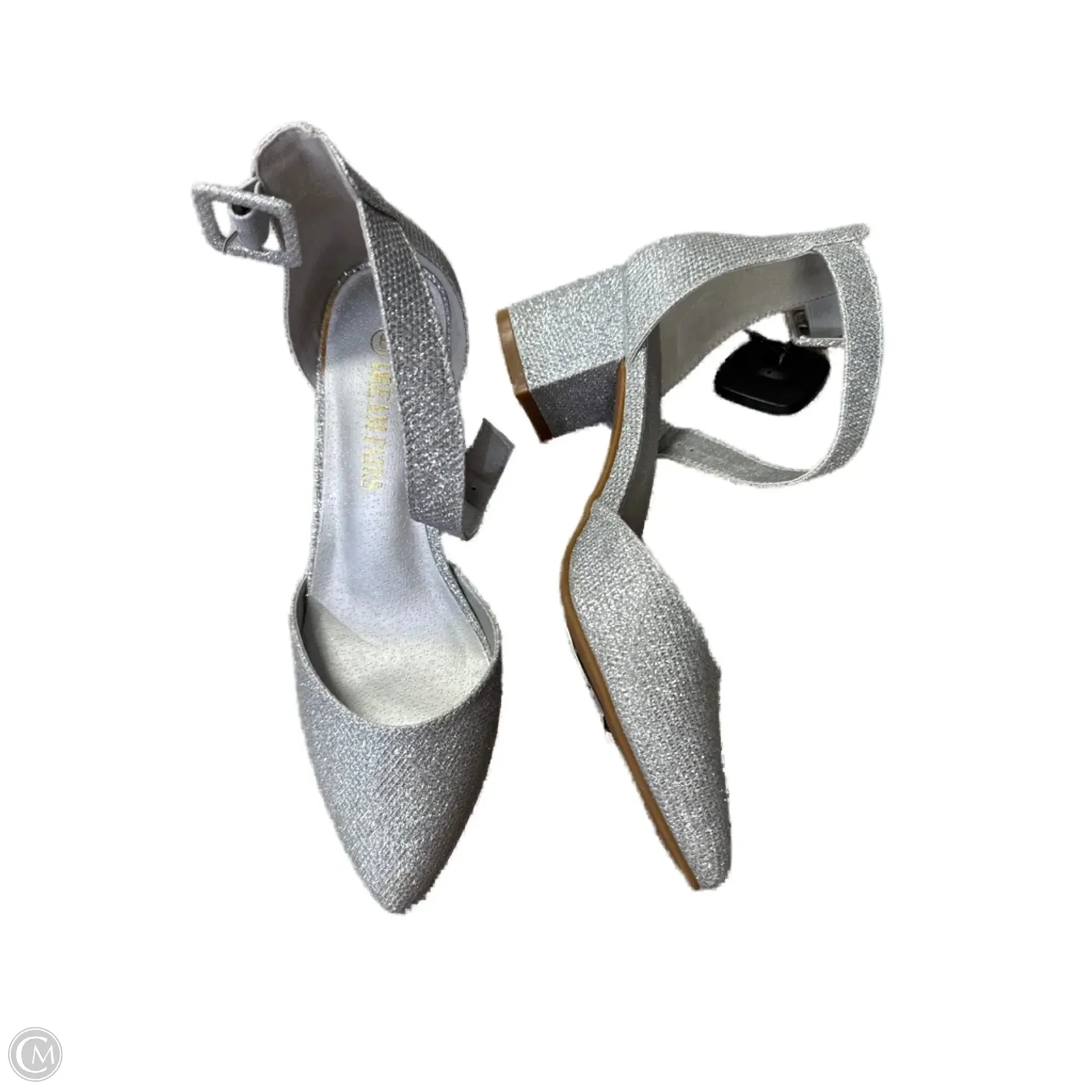Shoes Heels Block By DREAM PAIRS In Silver, Size: 6 Minimal Heels Comfortable Footwear