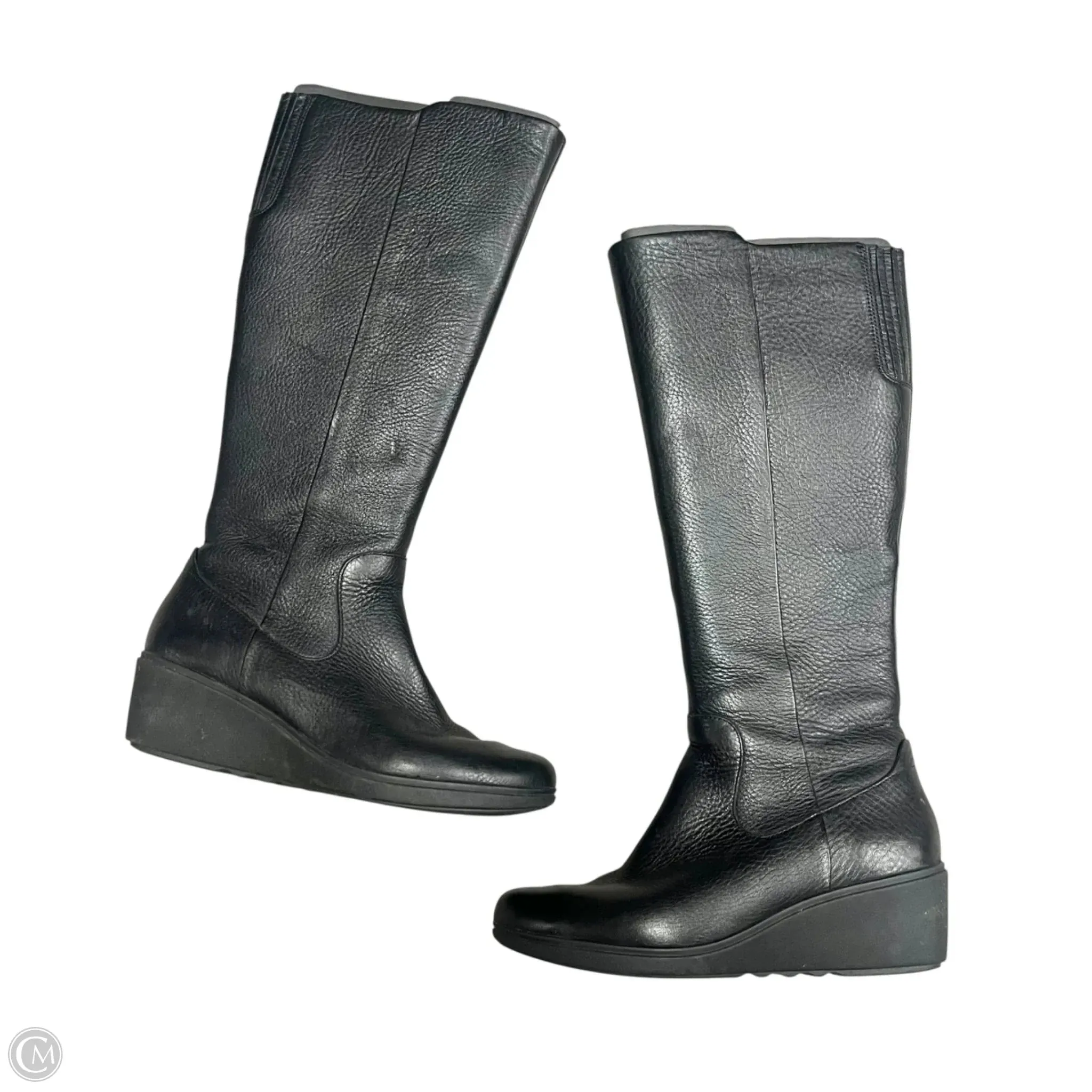 Flawless Fashion Boots Knee Heels By Clarks In Black, Size: 6