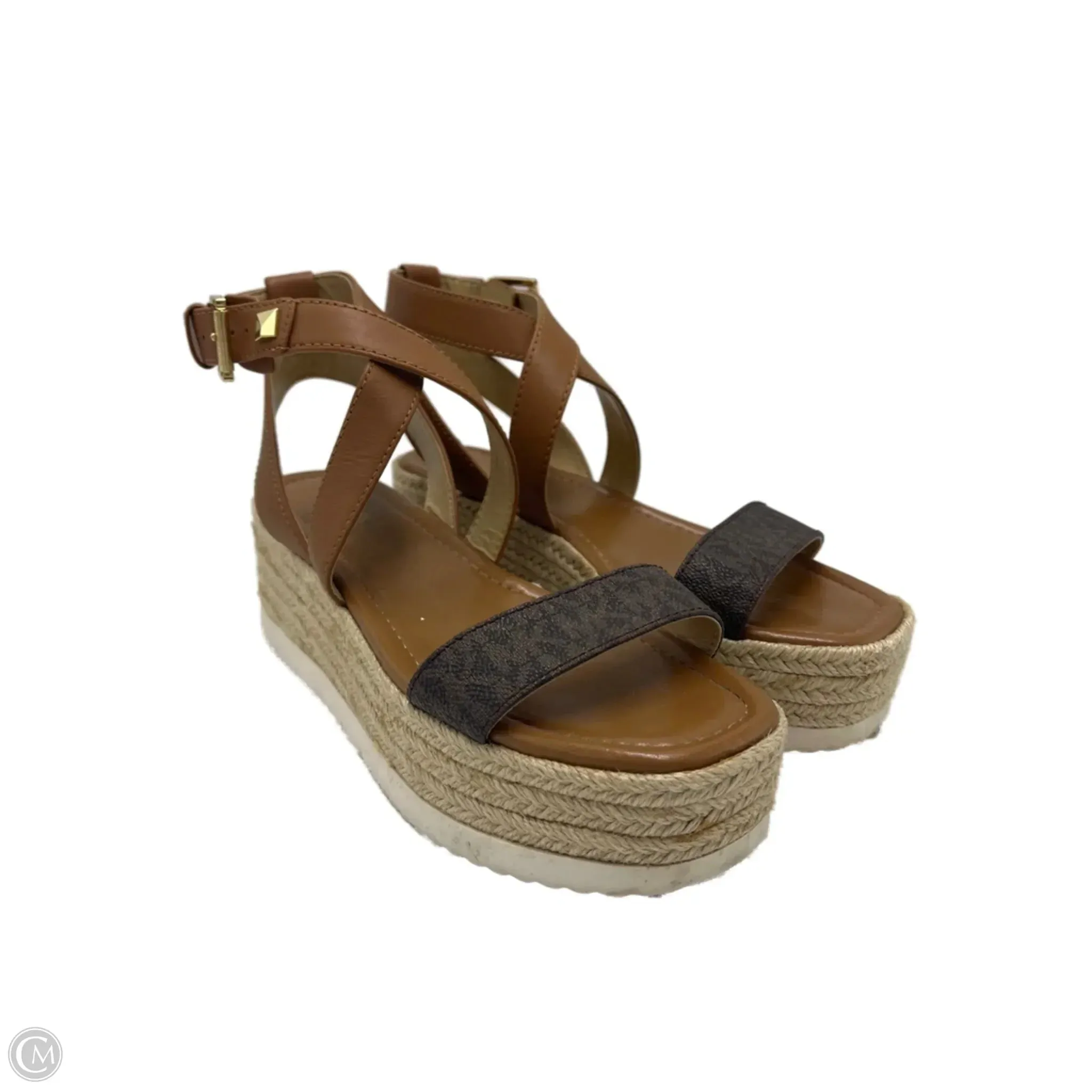 Shoes Heels Block By Michael Kors In Brown, Size: 7.5 Synthetic Upper
