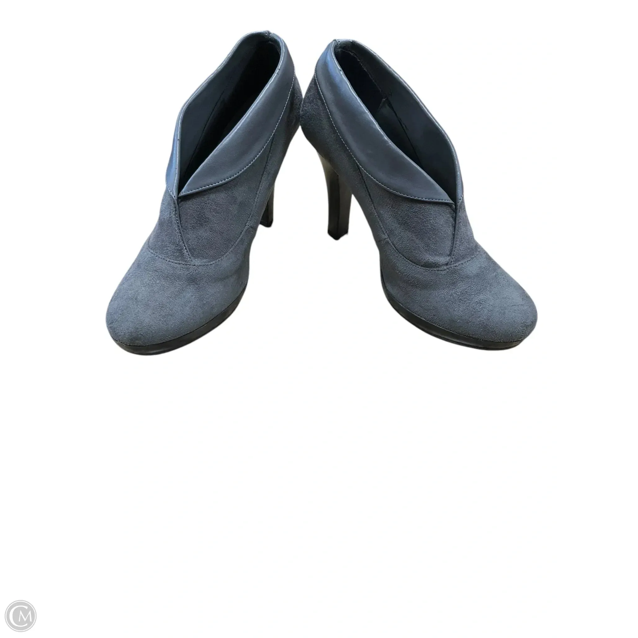 Smooth Finish Modern Look Shoes Heels Stiletto By Fioni In Grey, Size: 8.5