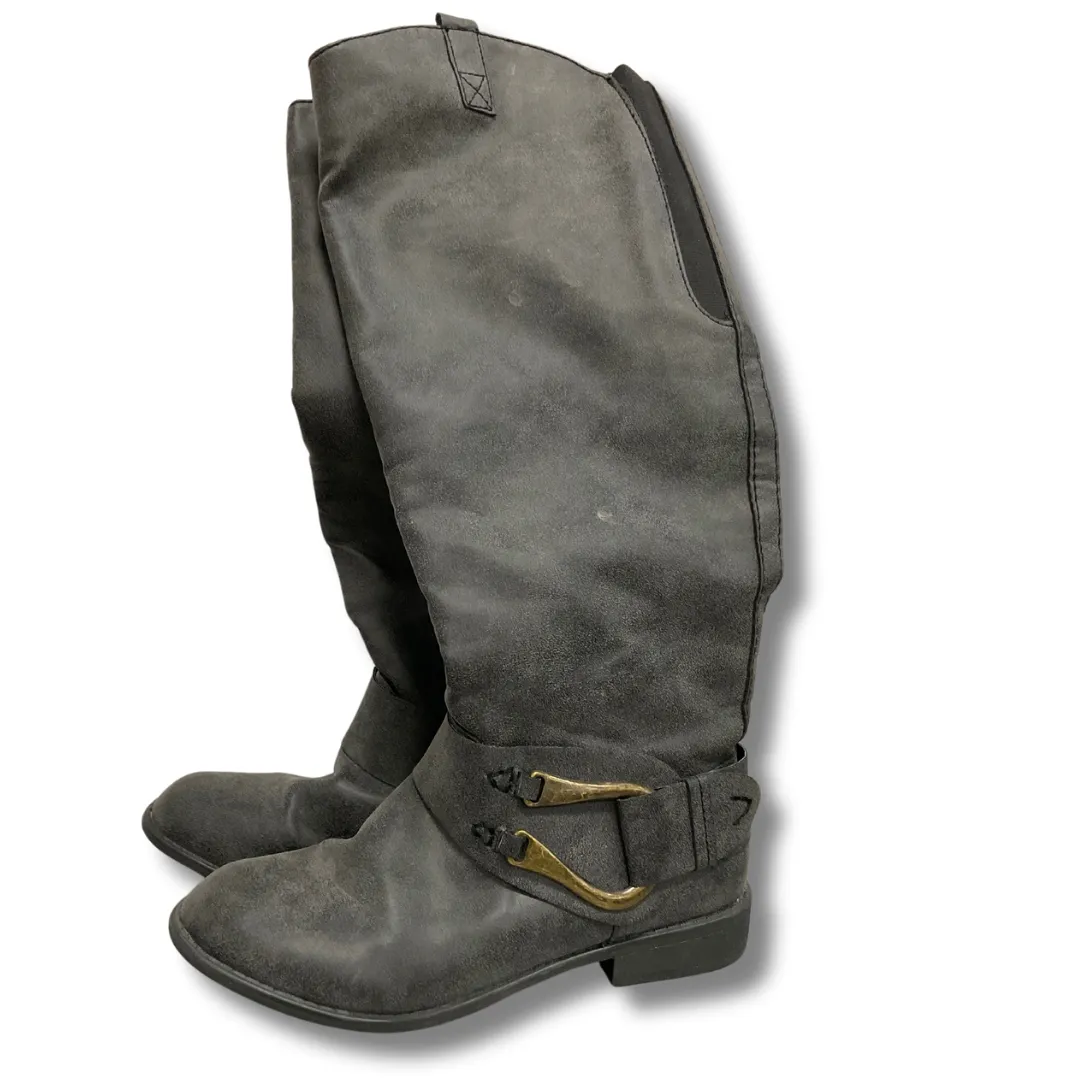 Durable Boots Boots Knee Flats By Mossimo In Grey, Size: 8