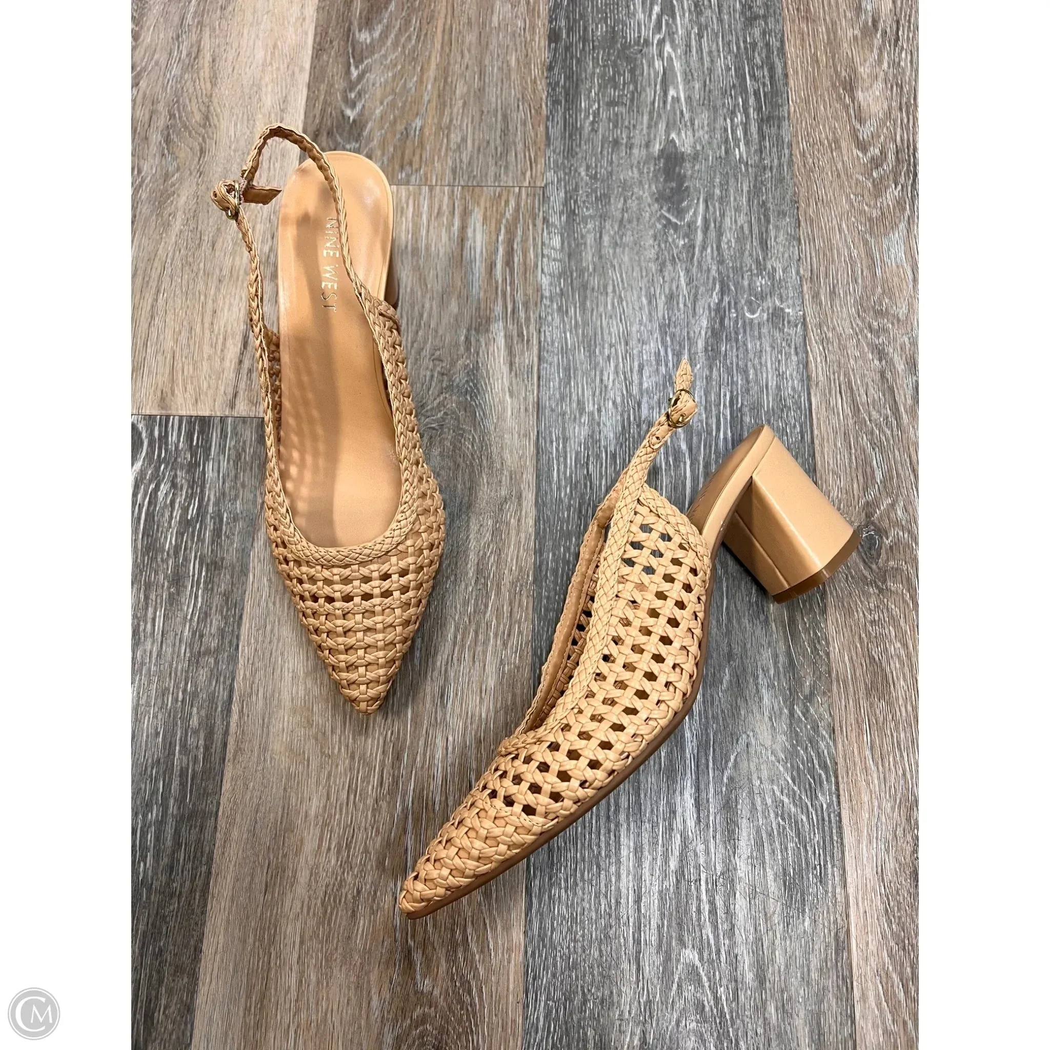 Shoes Heels Block By Nine West In Tan, Size: 10 Flexible Design