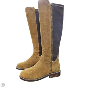 Clean Lines Everyday Chic Boots Knee Flats By Donald Pliner In Brown, Size: 5