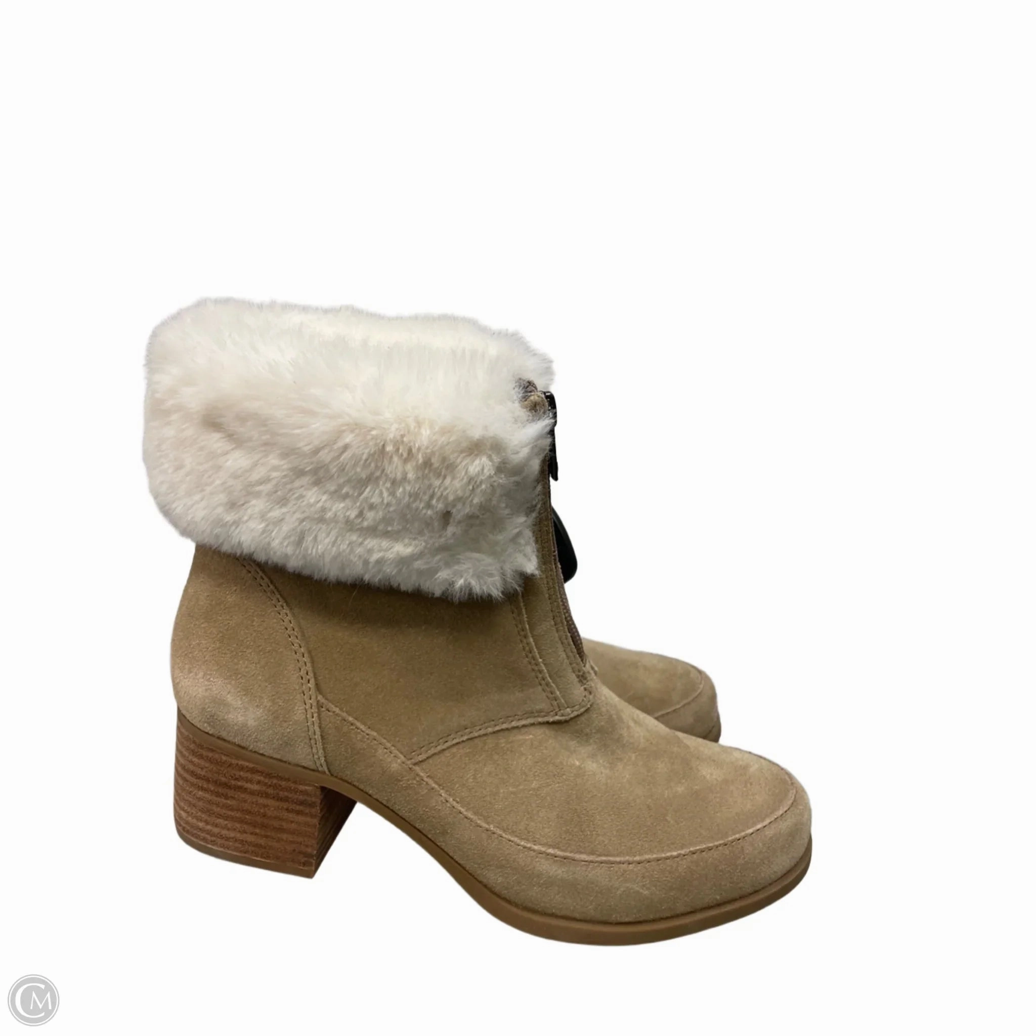 Everyday Pair Mesh Upper Boots Ankle Heels By Koolaburra By Ugg In Tan, Size: 8