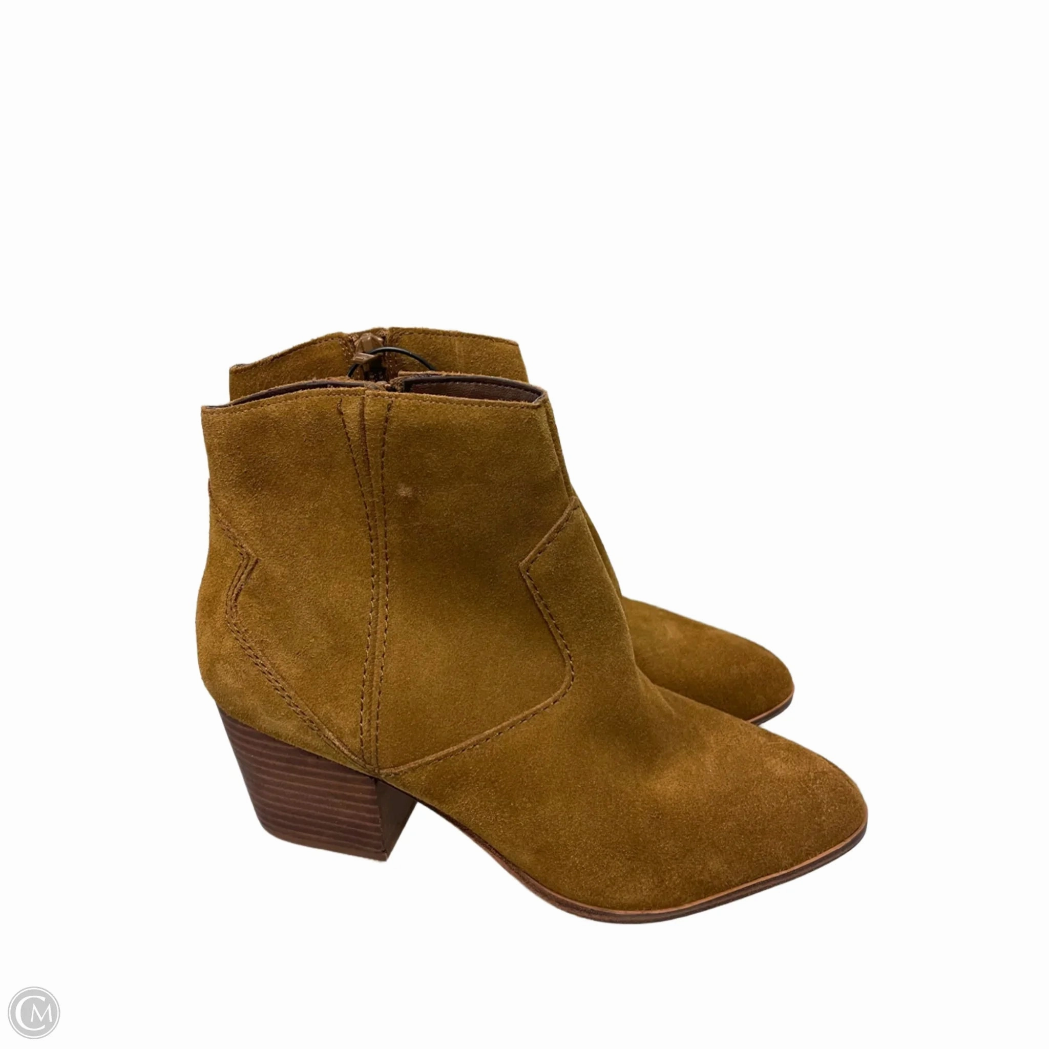 Boots Ankle Heels By Aldo In Tan, Size: 8.5 Anti Slip