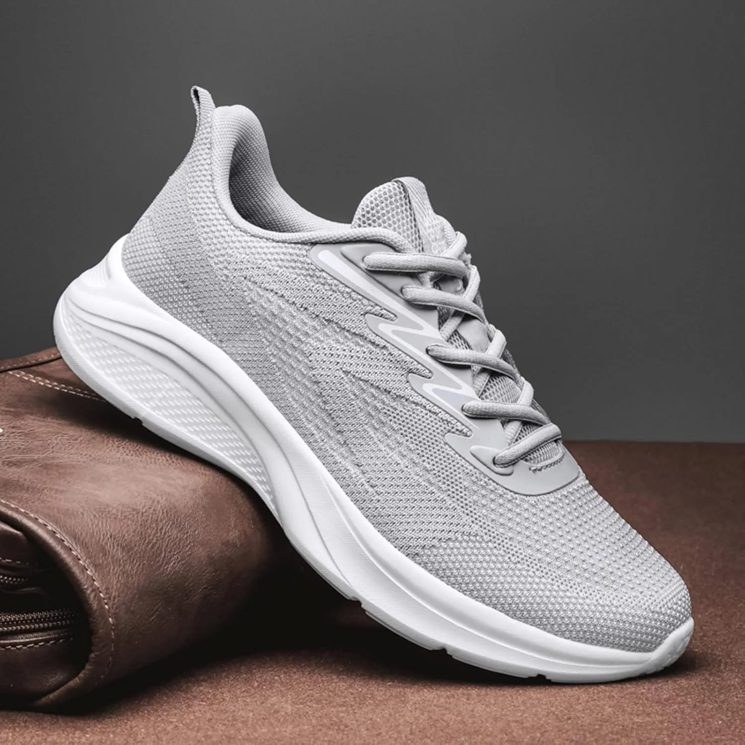 Sneakers for Men Black Running Shoes for Men Slip on Lightweight Breathable Fashion Sneakers Men's Fashion Breathable Comfort Walking Shoes Mens Casual Pickle