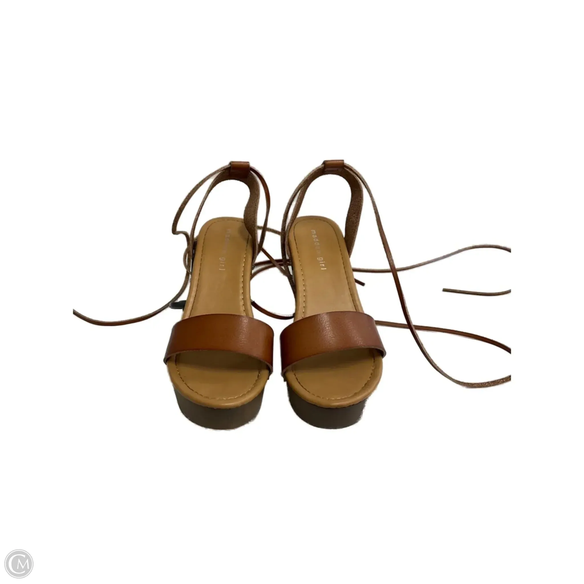 Comfortable Dress Shoes Wide Heel Pumps Shoes Heels Block By Madden Girl In Brown, Size: 9