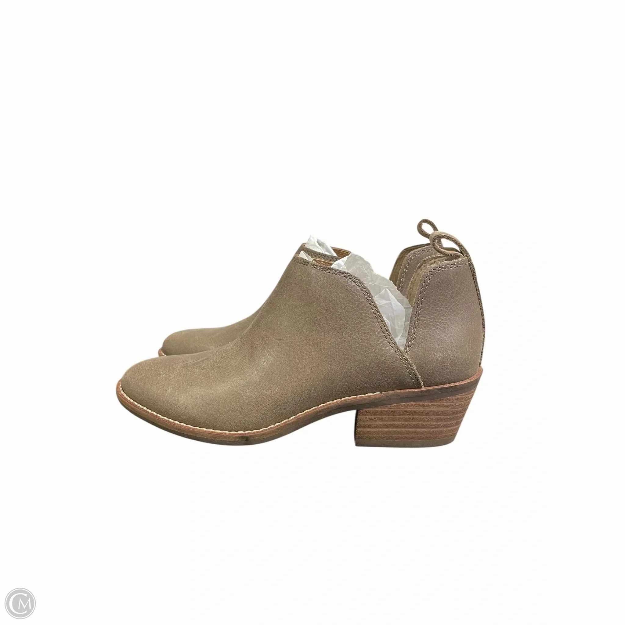 Comfortable Heel Boots Ankle Flats By Lucky Brand In Brown, Size: 6