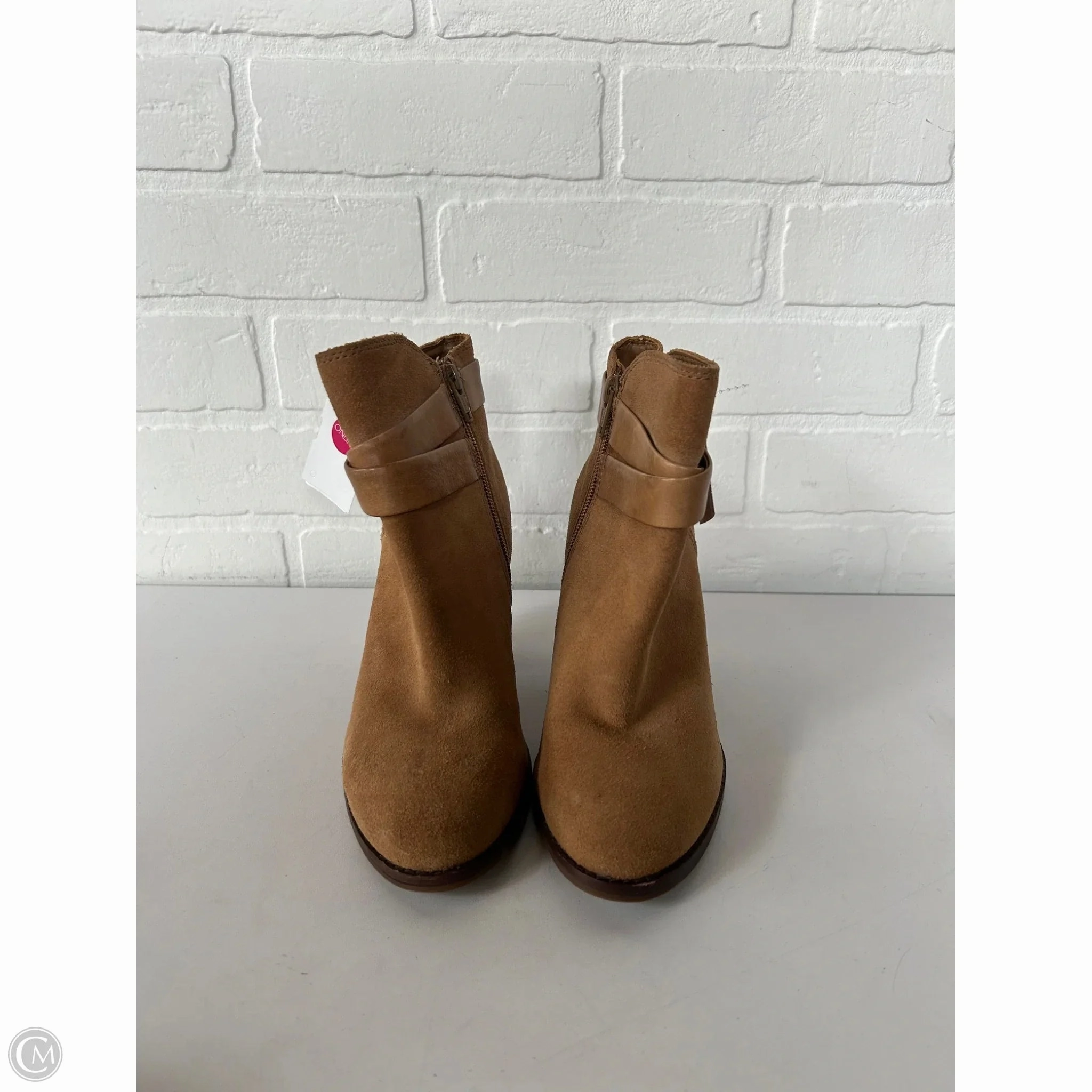 Boots Ankle Heels By Gianni Bini In Tan, Size: 5.5 Anti Slip Traction