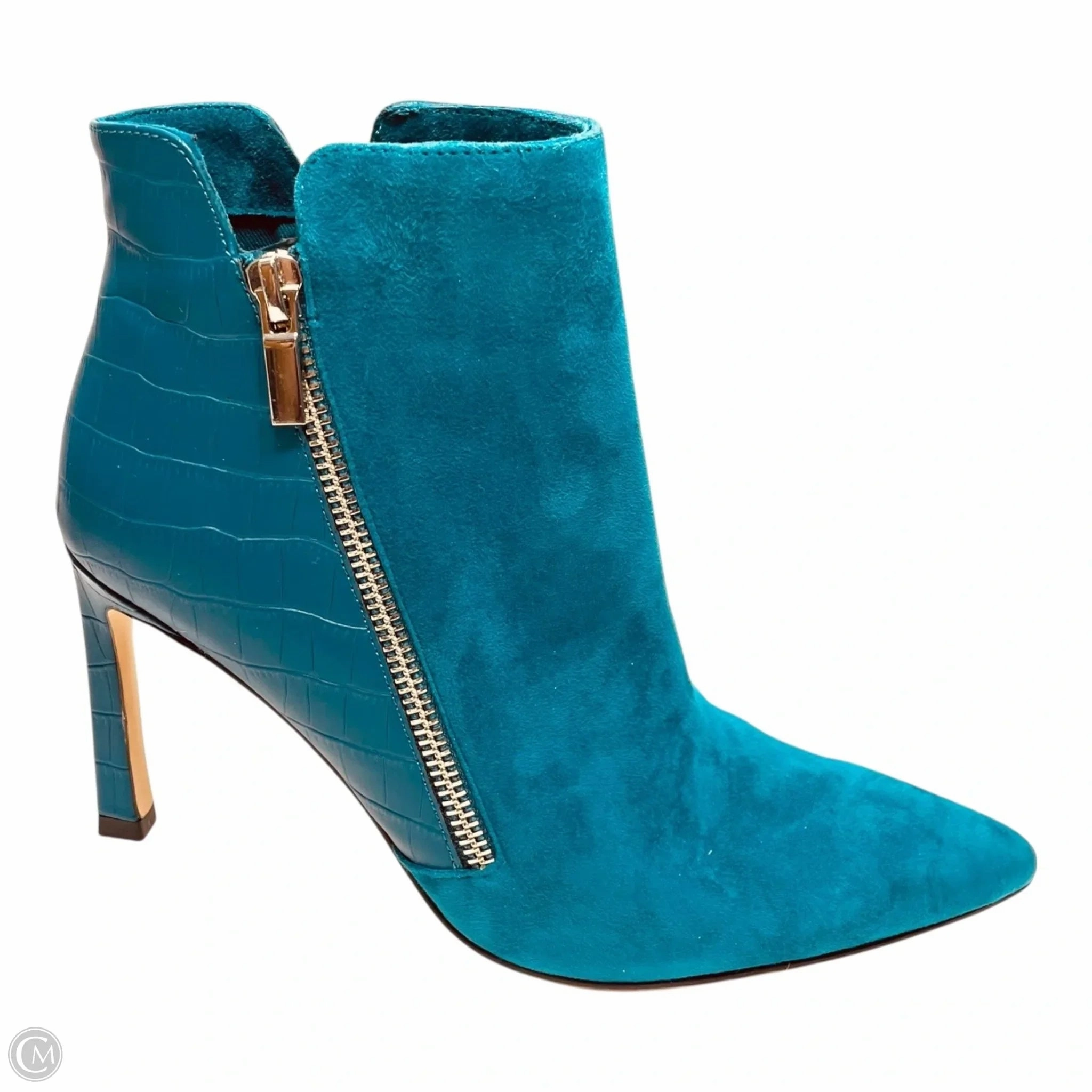 High Heel Boots Ankle Heels By White House Black Market In Teal, Size: 6.5