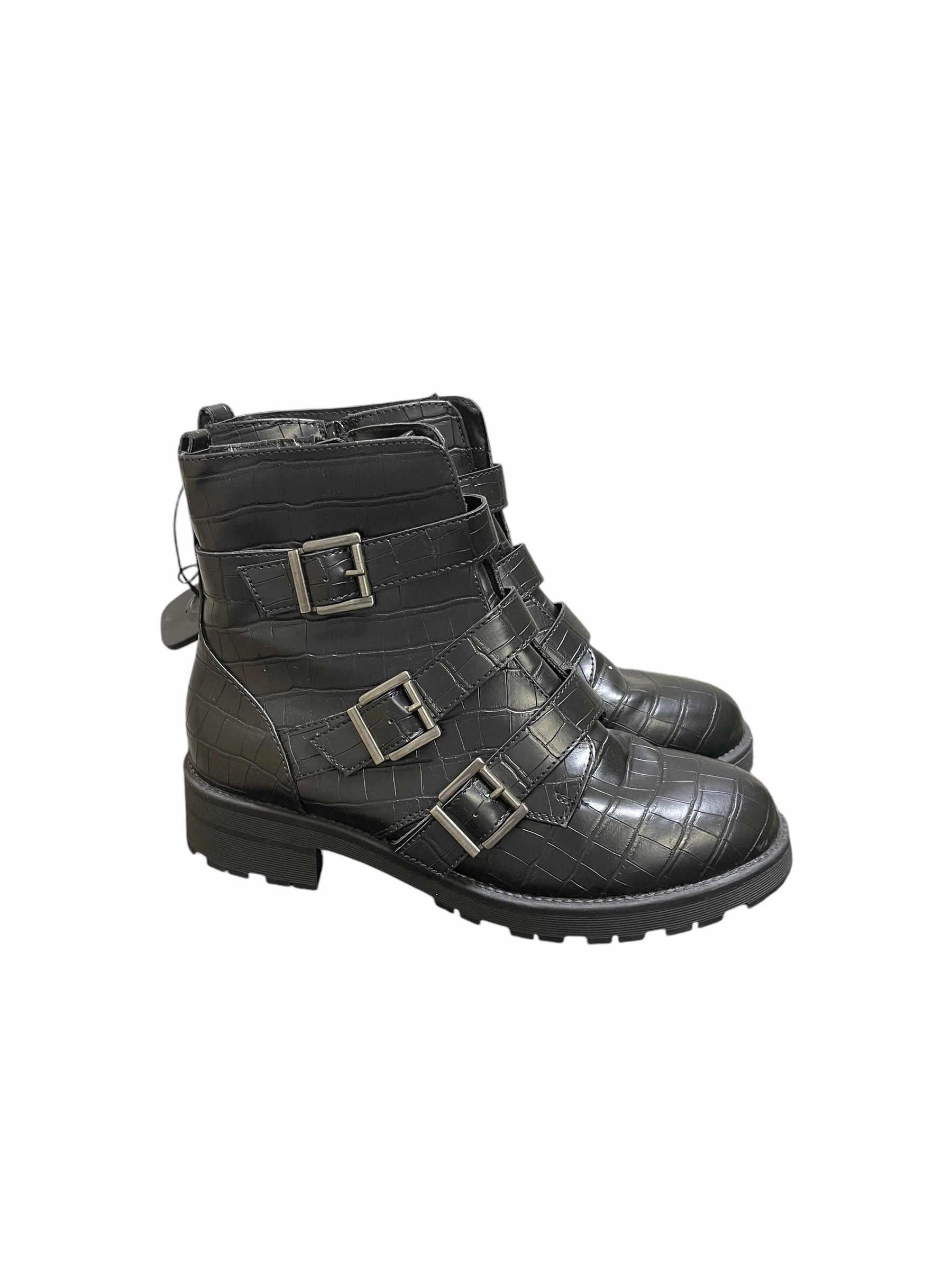 Boots Ankle Flats By Arizona In Black, Size: 8petite Snowy Environment Toe Protection