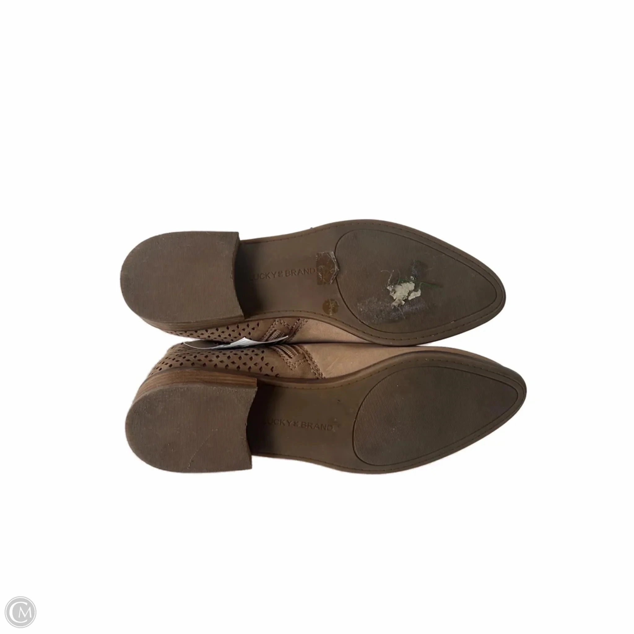 Boots Ankle Flats By Lucky Brand In Brown, Size: 9 Sweat Wicking