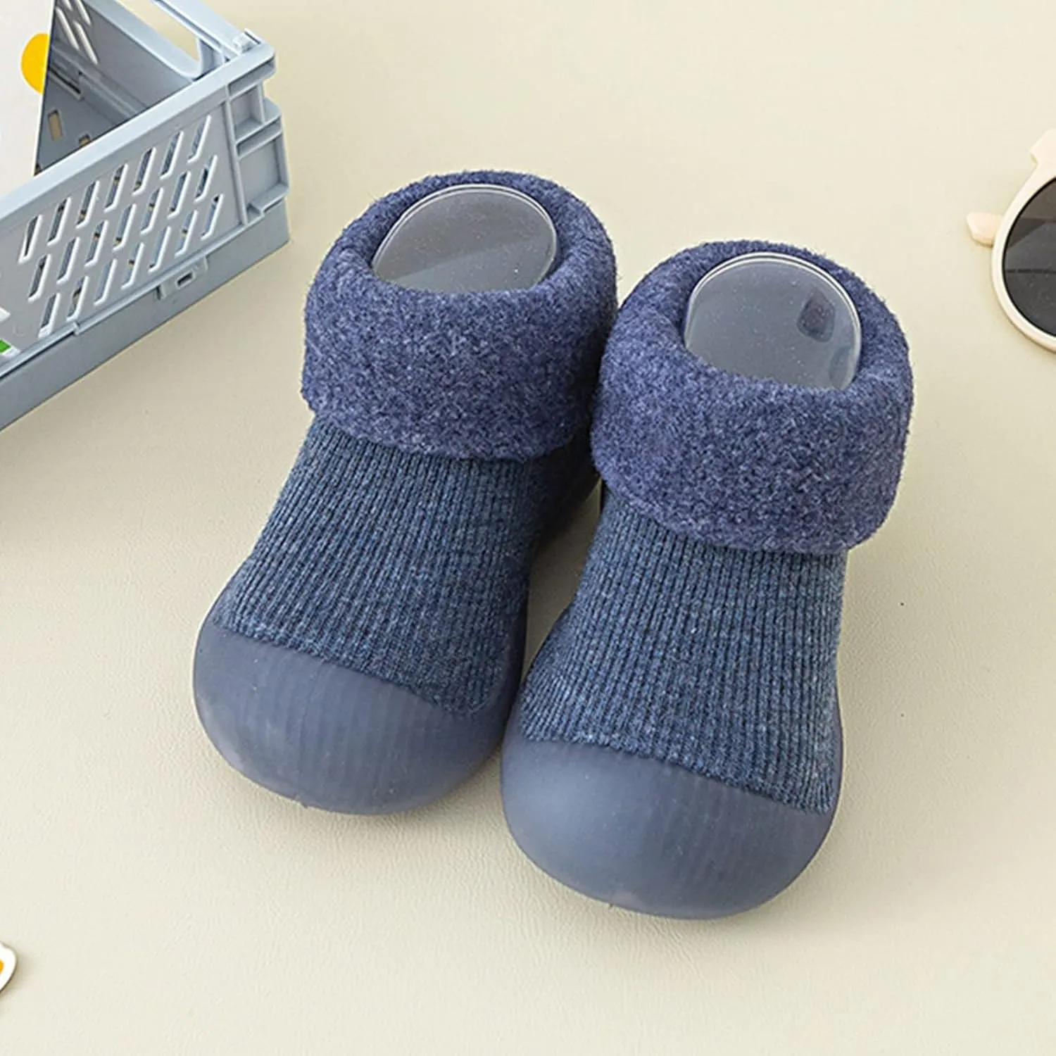 Sock Shoes Toddler,Infant Boys Girls Animal Cartoon Socks Shoes Fleece WarmThe Floor Socks Non Slip Prewalker Shoes
