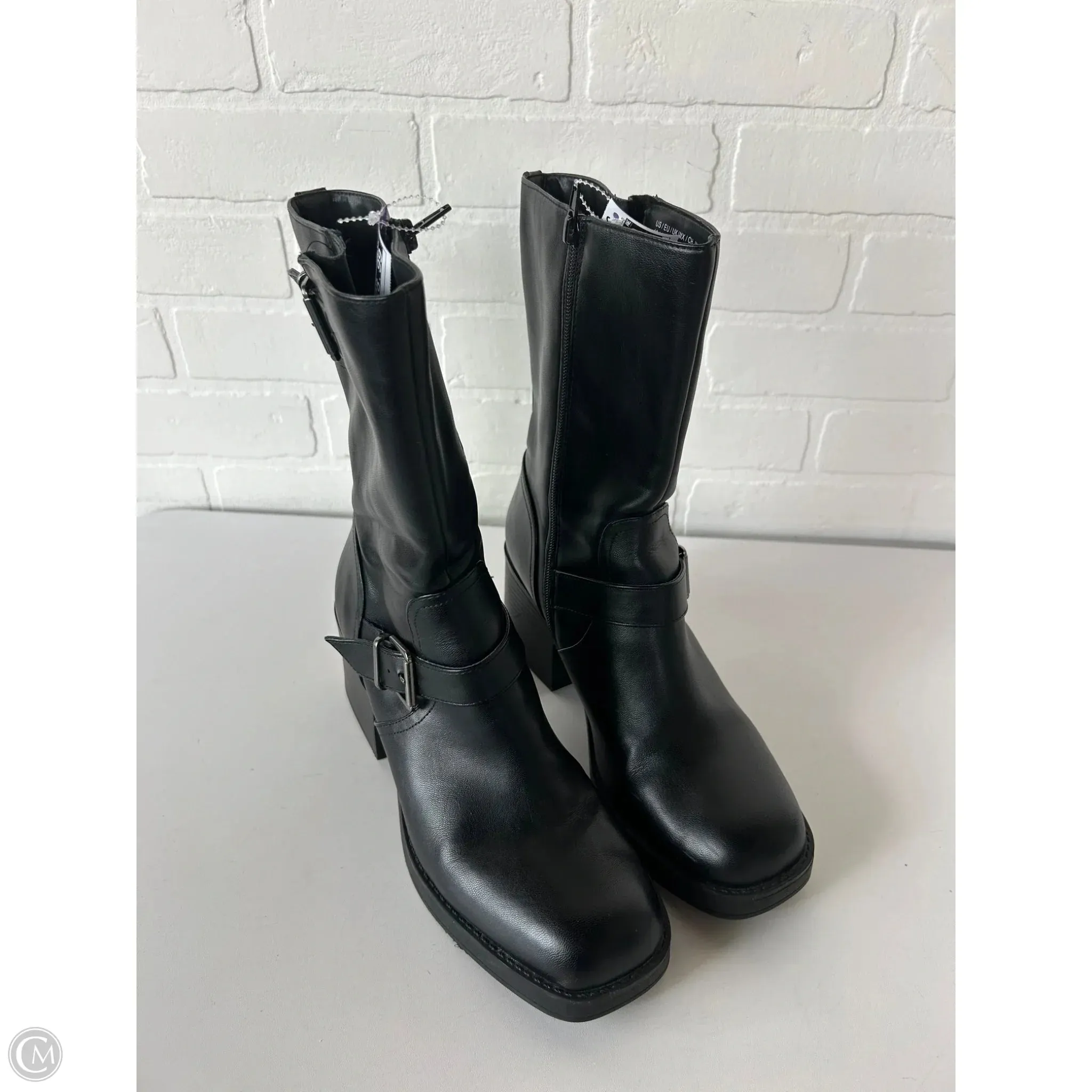 Boots Mid-calf Heels By Kenneth Cole Reaction In Black, Size: 10 Winter Layering Padded Tongue