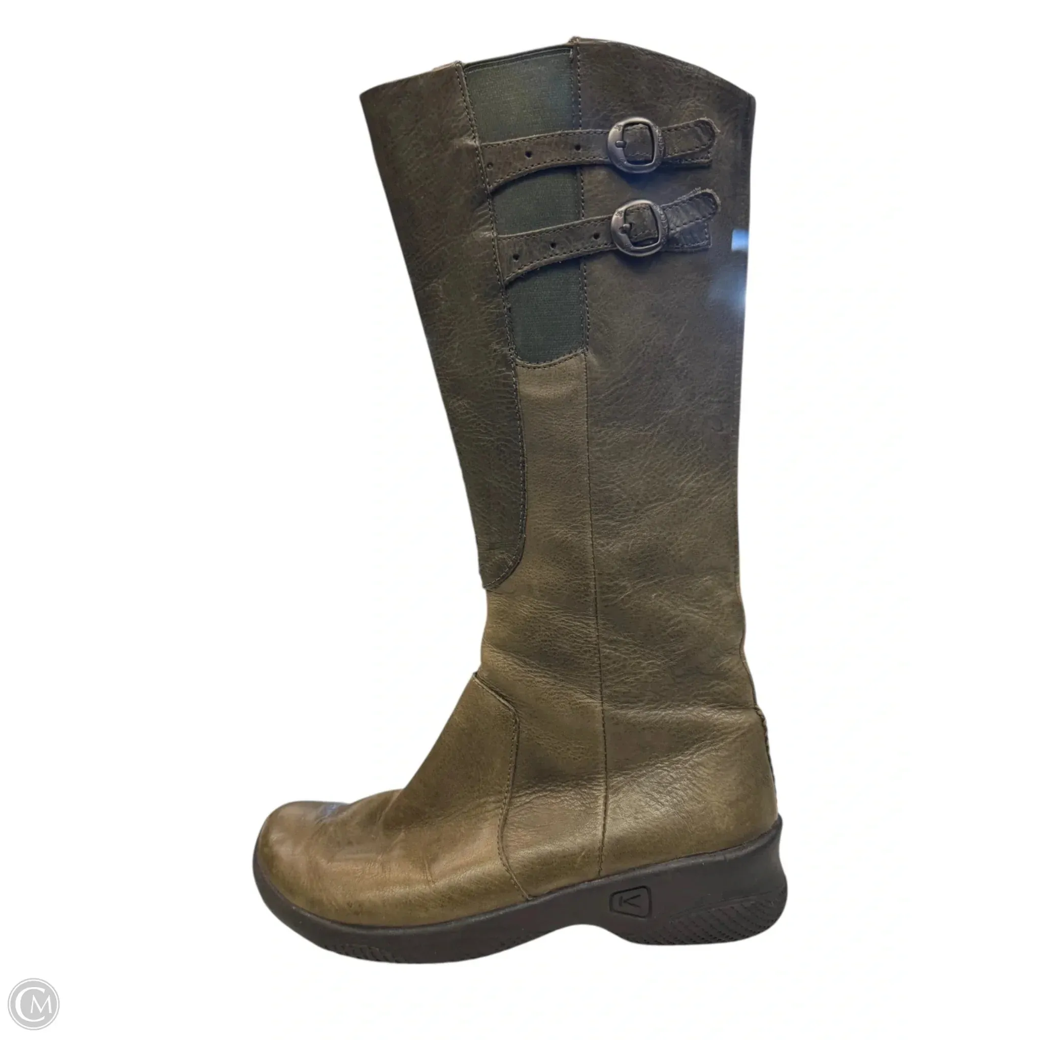 Boots Mid-calf Flats By Keen In Green, Size: 7 Chic All-Day Wear Cozy Vibe