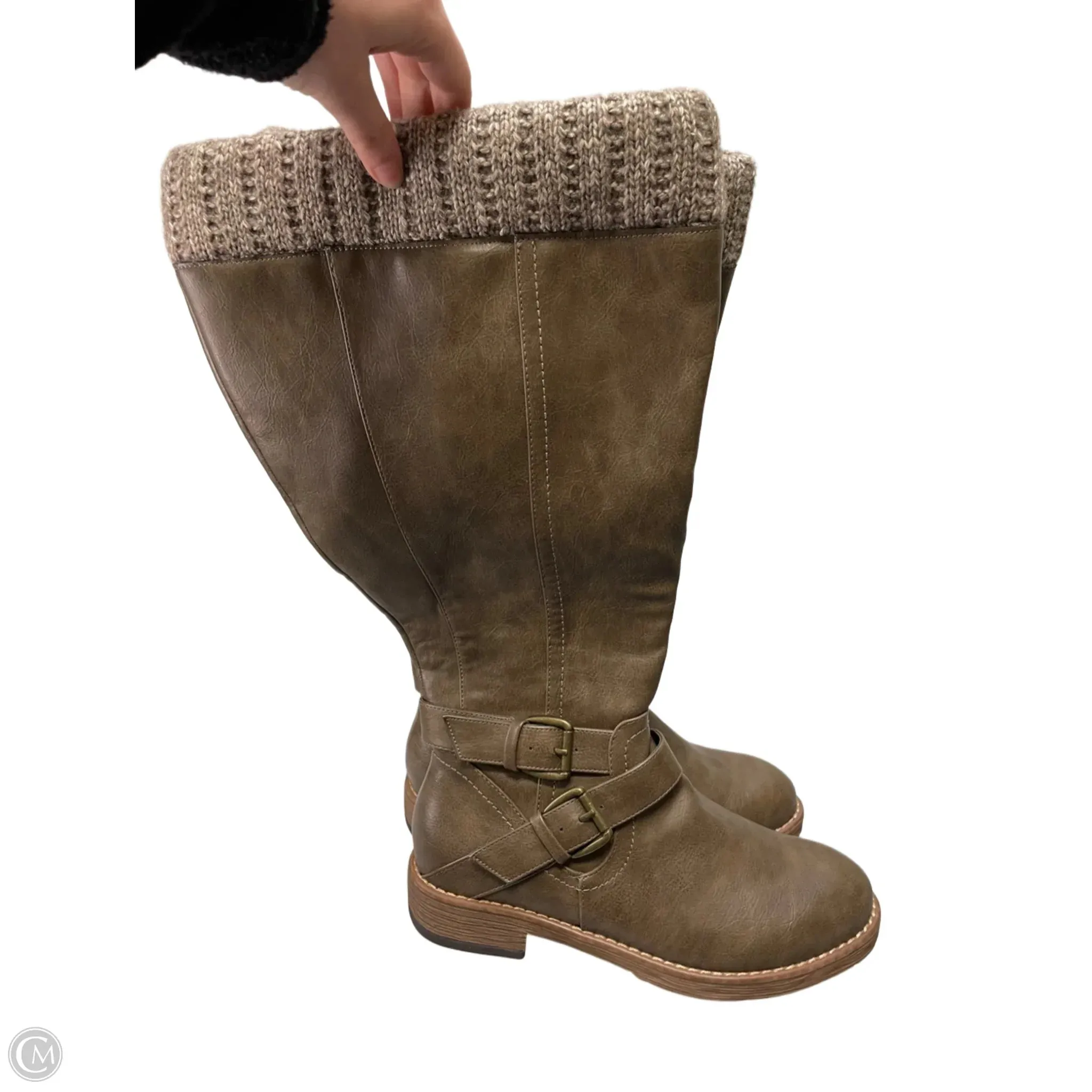 Boots Knee Flats By Torrid In Tan, Size: 8 Fit for Winter Urban Fashion