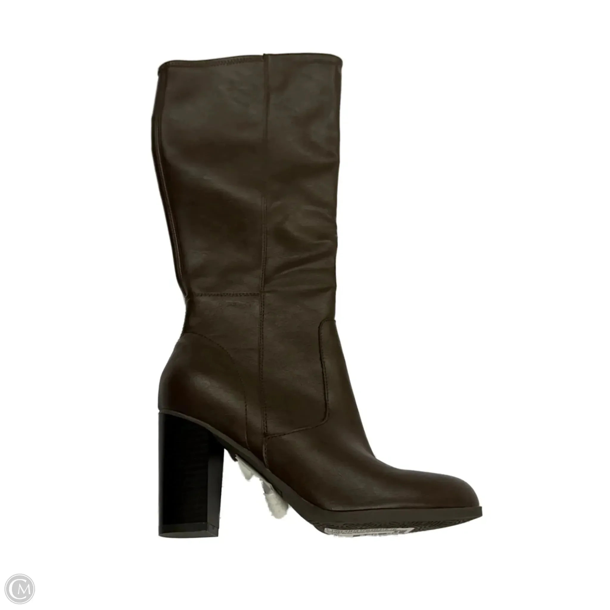 Boots Knee Heels By Style And Company In Brown, Size: 6.5 Platform Sole